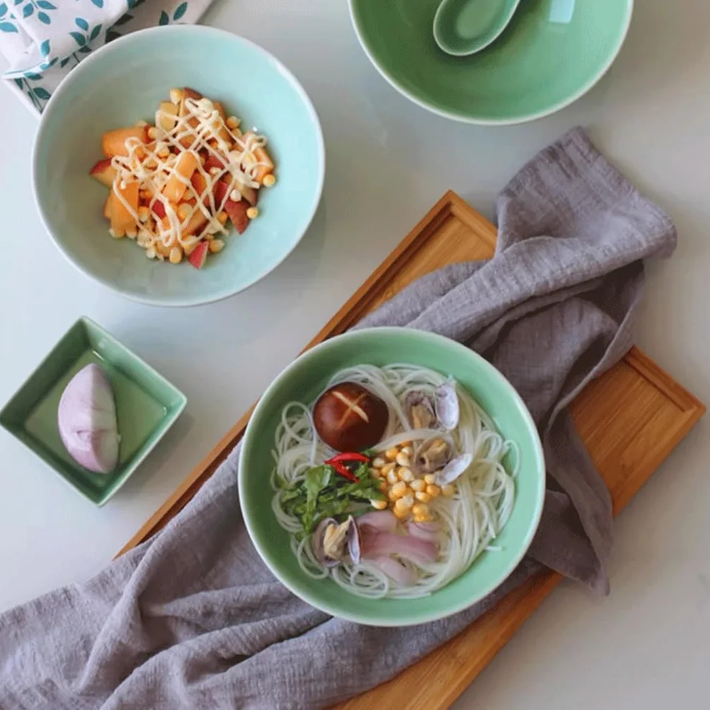 Miski do zupy miska na makaron gospodarstwo domowe duża ceramiczna restauracja makaron instant miska ramen wysokie miski obiadowe (A)