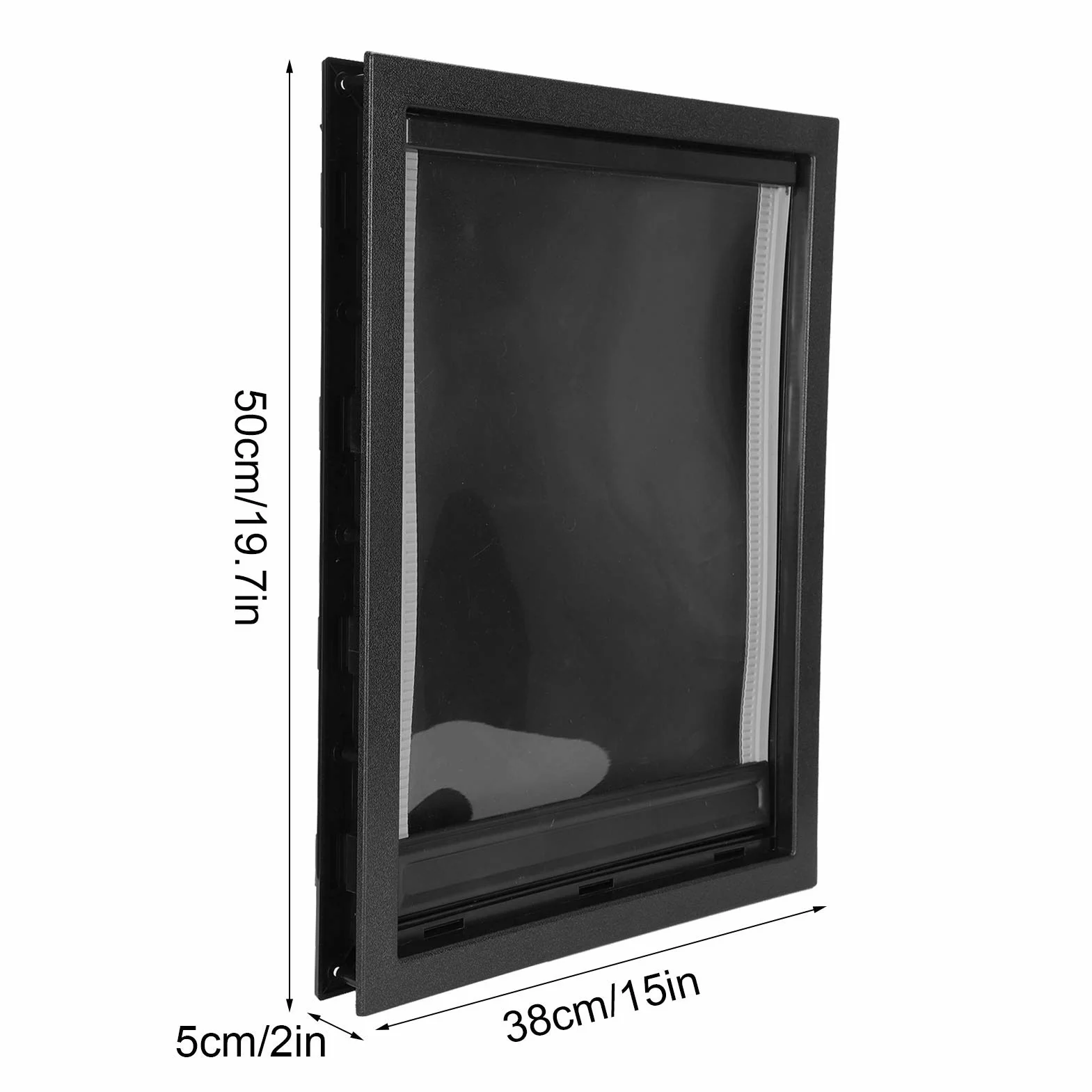 Plastikowe drzwiczki magnetyczne dla psów 50x38cm Czarny