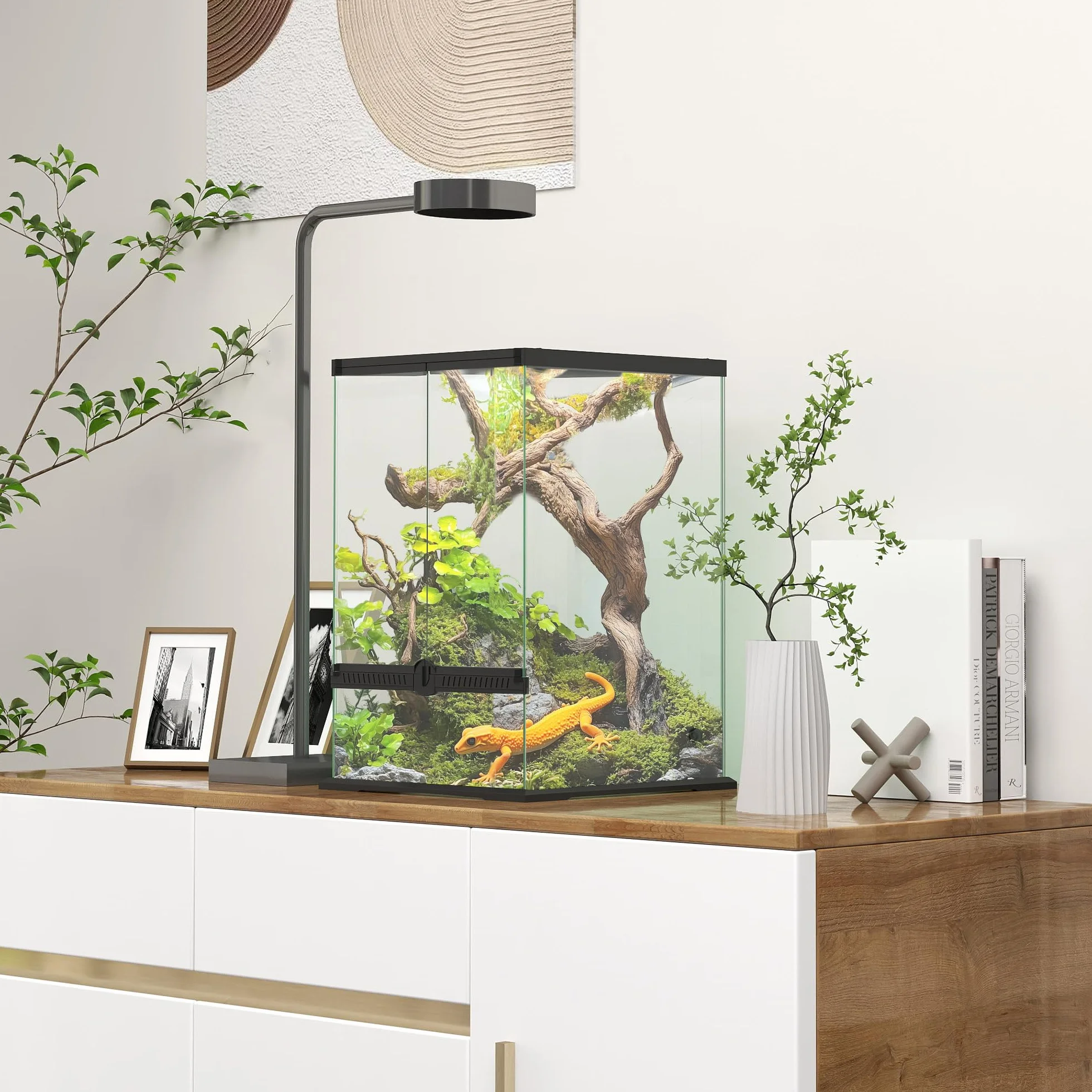 PawHut Szklane Terrarium dla Gadów 40L Vivarium 30 x 30 x 45 cm