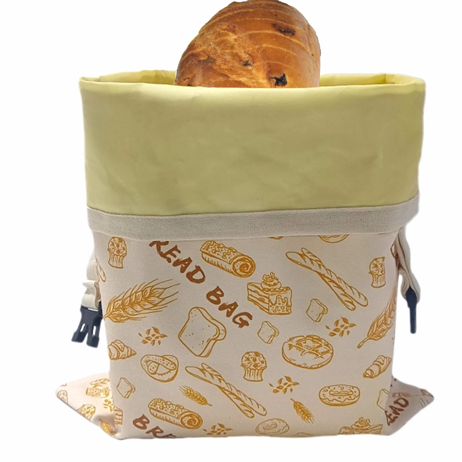 Beeswax Bread Bag, Cotton Freezer Storage, Reusable Loaf Container, Breathable Natural Fabric, Food Preservation Solution, Ideal for Bakery Kitchen Freezer Use, 11.81x15.35 Inches