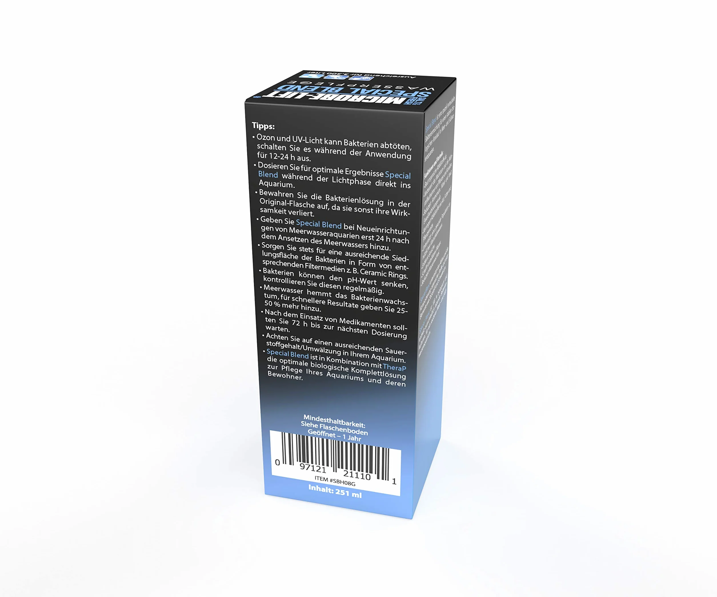 MICROBE-LIFT Special Blend – wysoce aktywne bakterie do akwarium słodkiej i morskiej, 251 ml