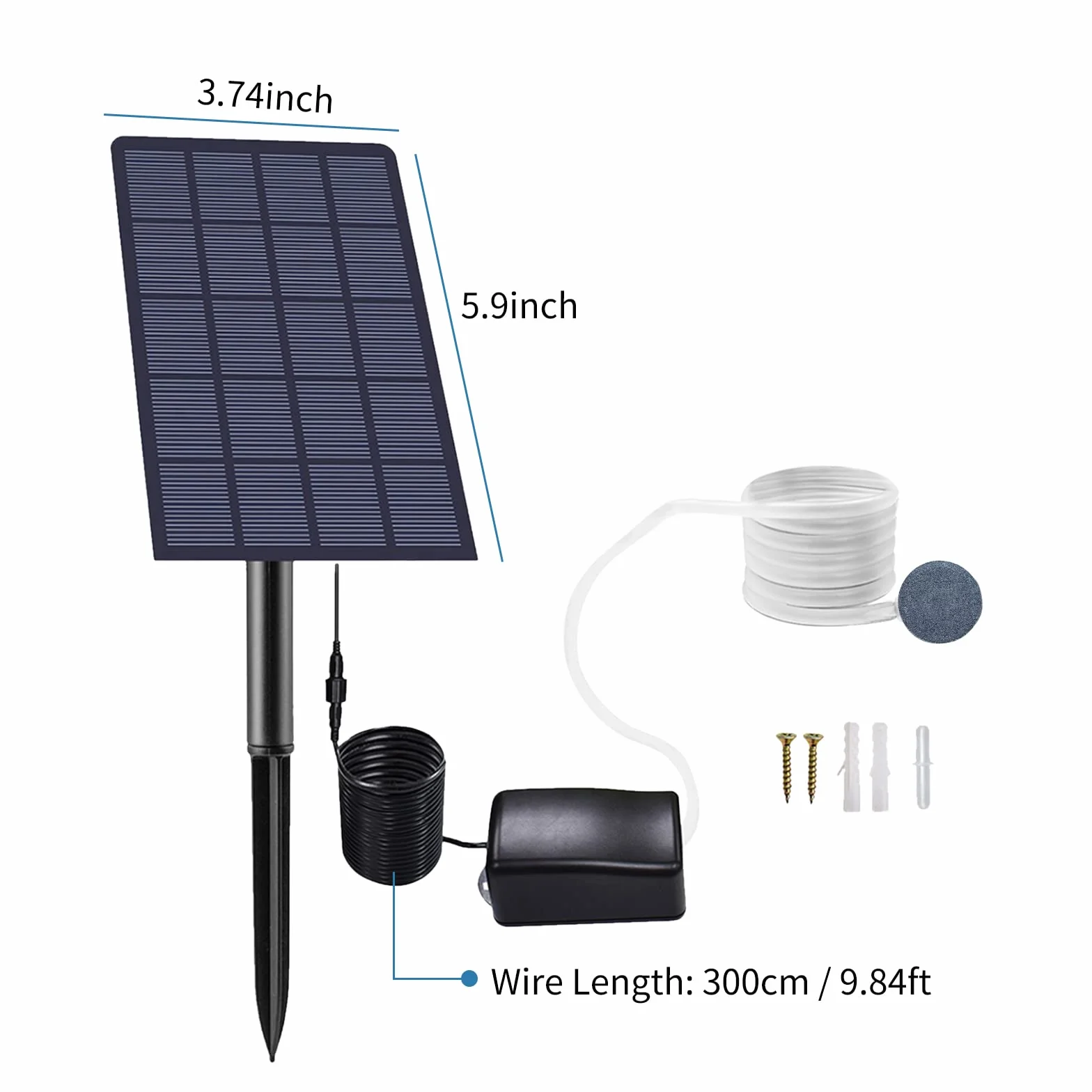 Solarna pompa powietrza do stawu 2,5 W panel słoneczny 48 l/h napowietrzanie