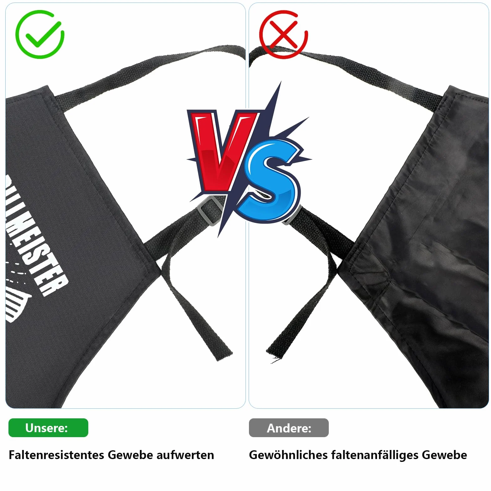 GOTRUST Fartuch do grillowania, męski, wodoszczelny, regulowany, z podwójną kieszenią, prezent dla szefa kuchni, męża, na Dzień Ojca, 60.5*87.5 cm