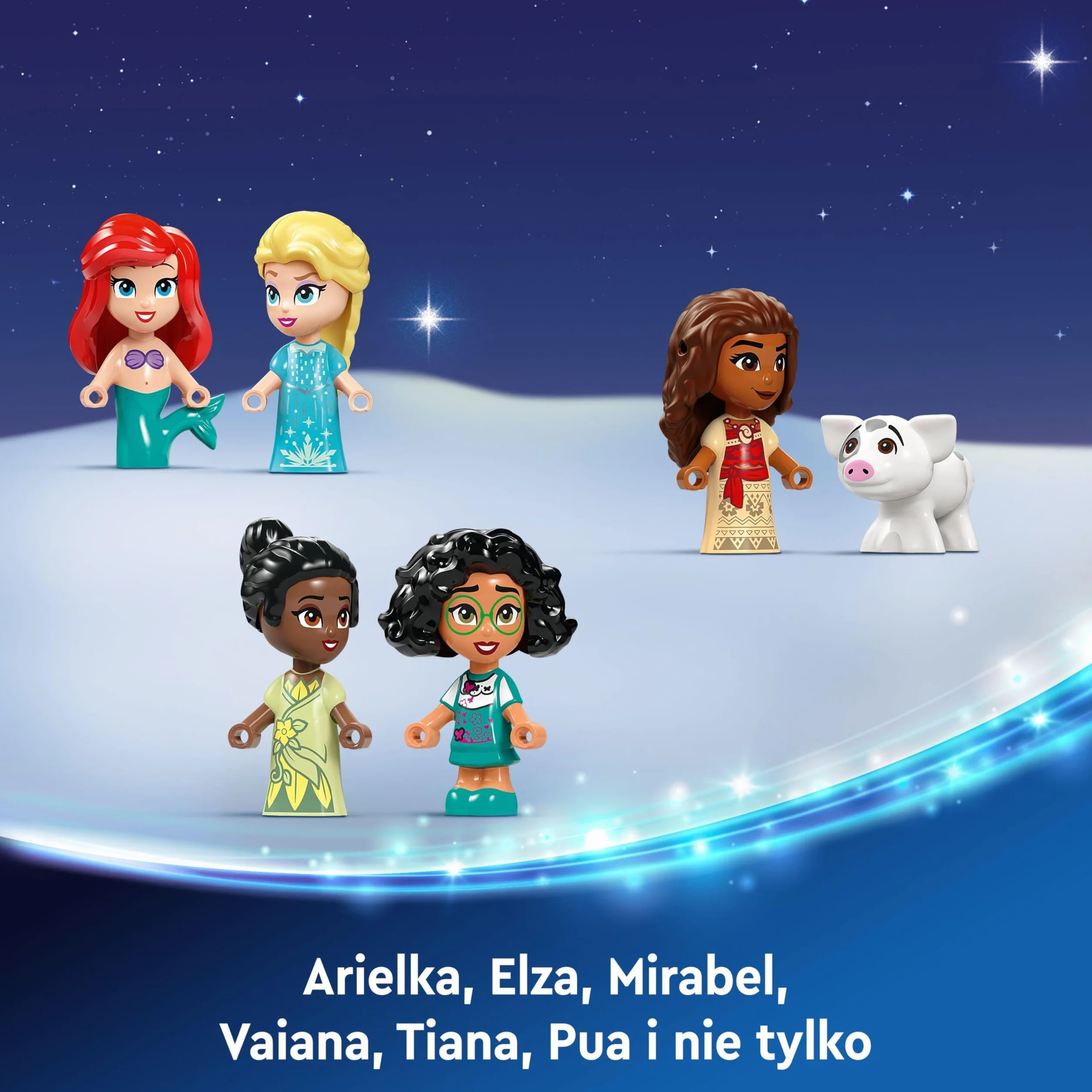 LEGO │ Disney Princess Kalendarz adwentowy na 2024 rok, Zabawka dla Dziecka do Zbudowania z 5 Mikrolaleczkami, Pomysł na Prezent dla 5-latki, dla Dziewczynki, na Mikołajki i na Święta, 43253