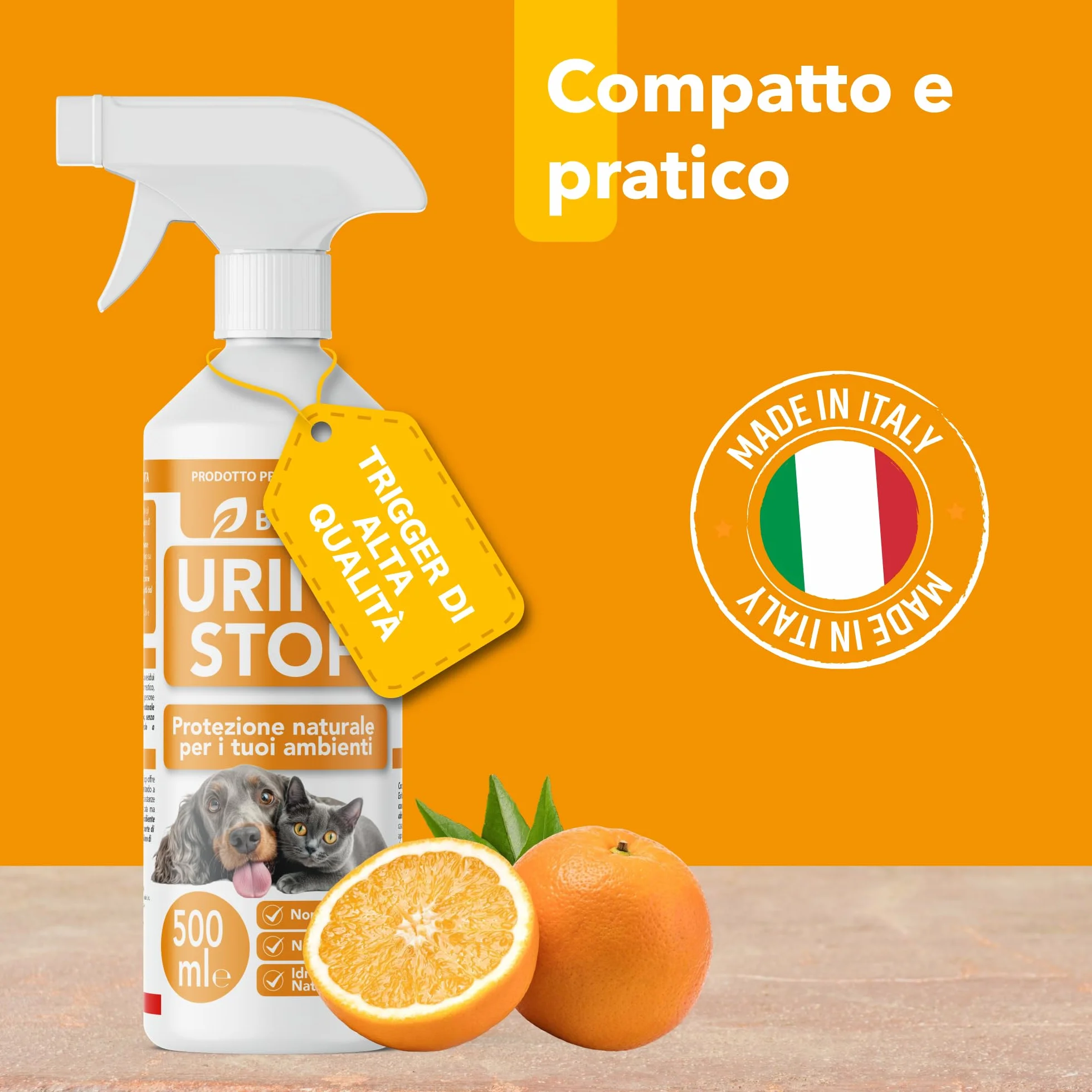 Urine Stop naturalny spray dla psów i kotów 500 ml podwójne działanie odstraszający i usuwający zapachy