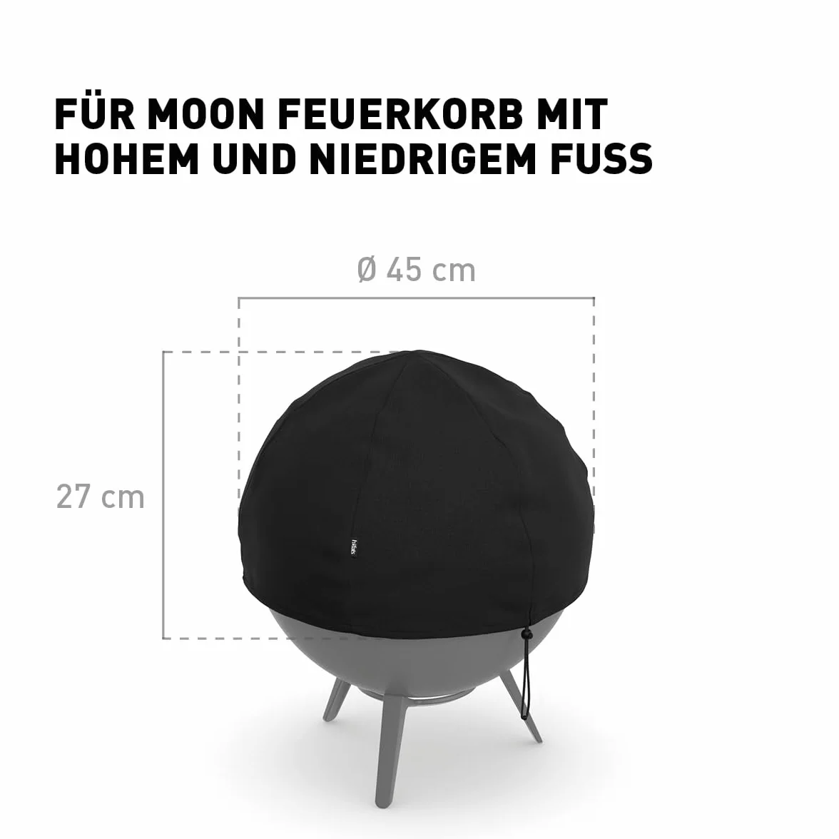 höfats - Moon pokrowiec – dokładnie dopasowany, odporny na warunki atmosferyczne, odporny na działanie promieni UV, ze stoperami sznurkowymi, podpory utrzymujące kształt zapobiegają gromadzeniu się