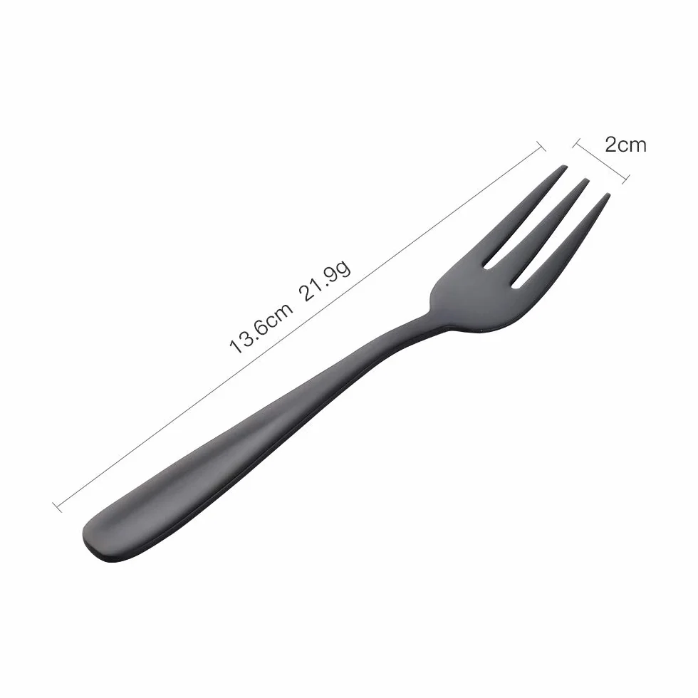 Mini widelce do ciasta czarny kolor małe widelce deserowe 18/10 widelce do ciasta ze stali nierdzewnej 13,6 cm małe owoce widelce do herbaty na przystawkę, widelec koktajlowy zestaw 8 szt