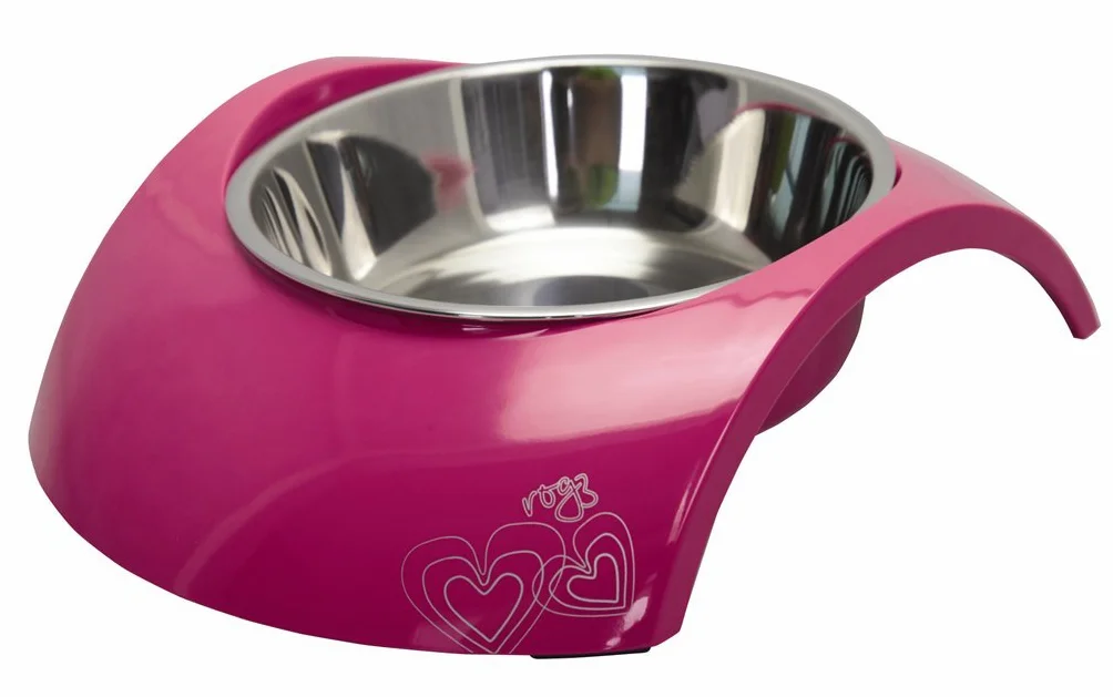 Rogz BOWL35-K 2-w-1 Luna Dog Bowl miska na żywność L różowa