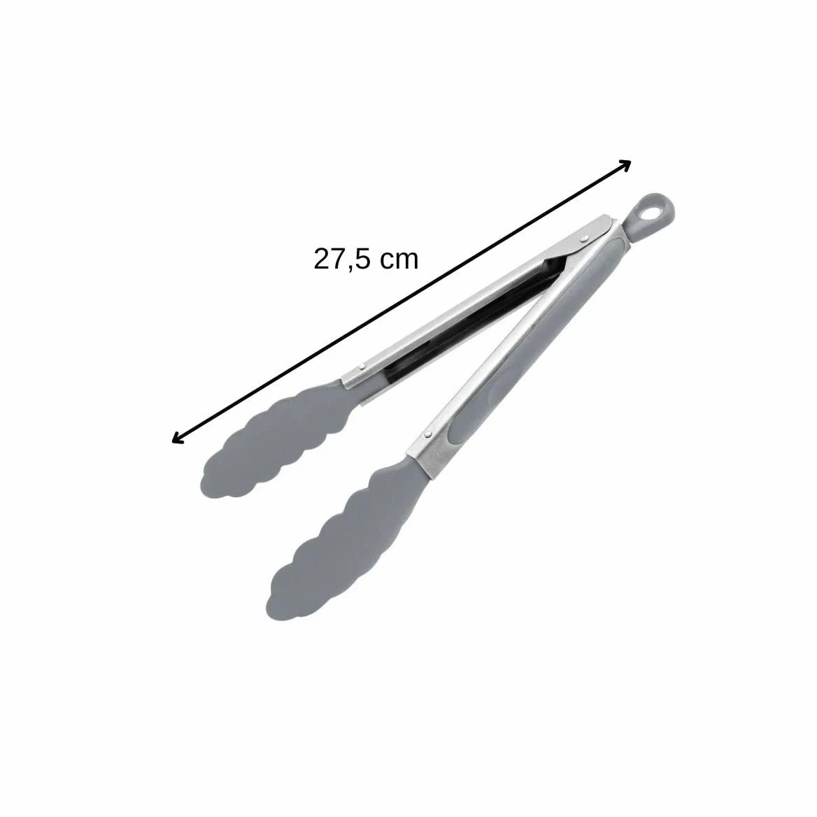 Fackelmann Uniwersalne Szczypce Kuchenne, Srebrny/Czarny, 27 cm, 41118
