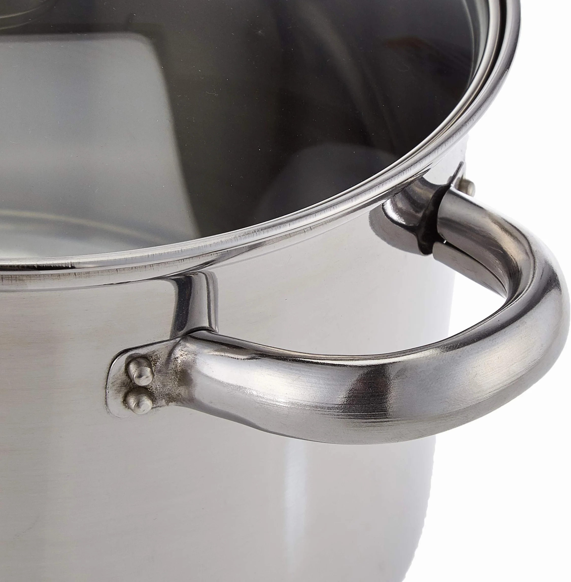 KitchenCraft Zestaw 3 garnków, parowar/garnek do zupy, 3-stopniowy, z zabezpieczeniem indukcyjnym, stal nierdzewna, w pudełku prezentowym, 22 cm (9"), srebrny