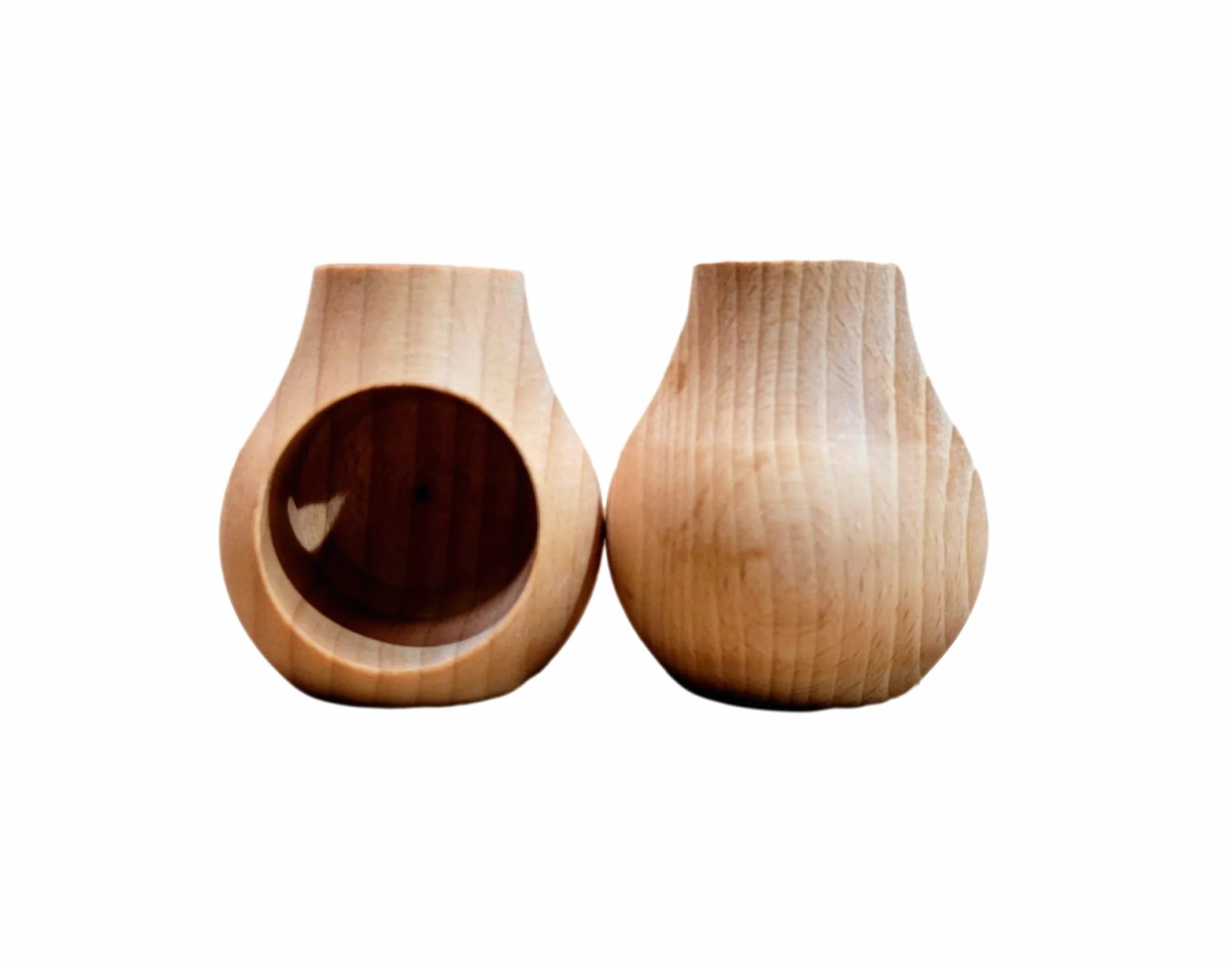 Wooden World Zestaw 2 dziadków do orzechów ciemnobrązowych i muchomora z naturalnego drewna bukowego – bardzo solidny grzyb