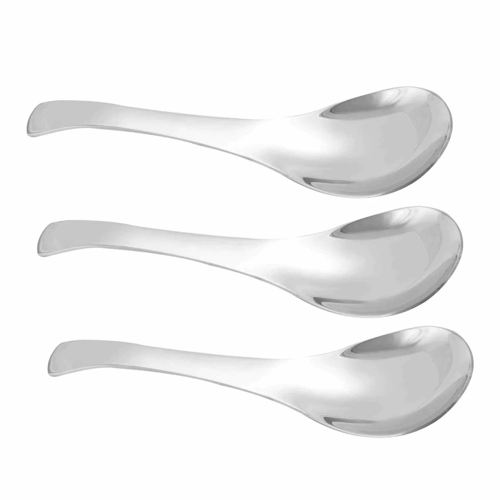 UPKOCH 3 sztuki łyżki ze stali nierdzewnej posiłek łyżka łyżka do zupy łyżka do ryżu pogrubienie łyżka naczynia do jedzenia łyżka do serwowania (duży rozmiar) naczynia