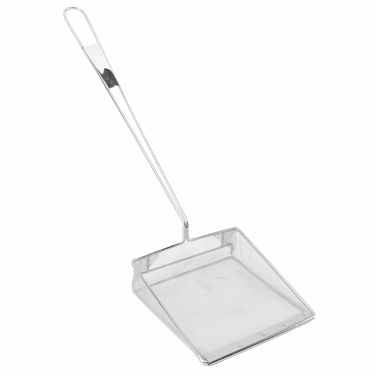 Gedourain Odpieniacz do Oleju z Drobnymi Oczkami, Kwadratowy, Sitko ze Stali Nierdzewnej, łyżka z Długim Uchwytem, ​​do Smażenia Restauracji 26,4 X 7,9 Cala dla Kucharzy