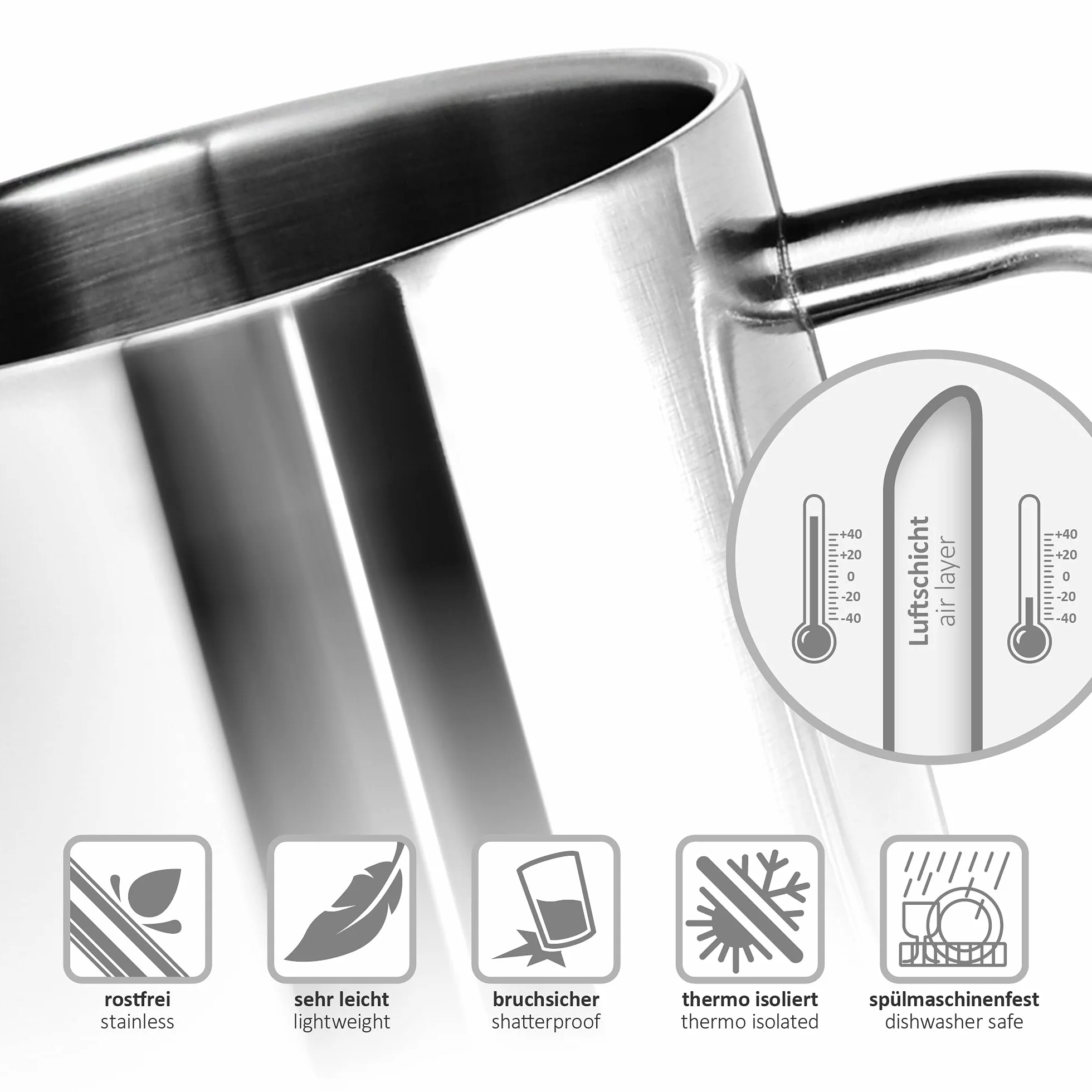 com-four® 2 kubki termiczne ze stali nierdzewnej 300 ml – podwójne scianki, izolowane kubki do kawy – odporne, bez BPA – idealne na kemping, podróze i co dzien (300ml)