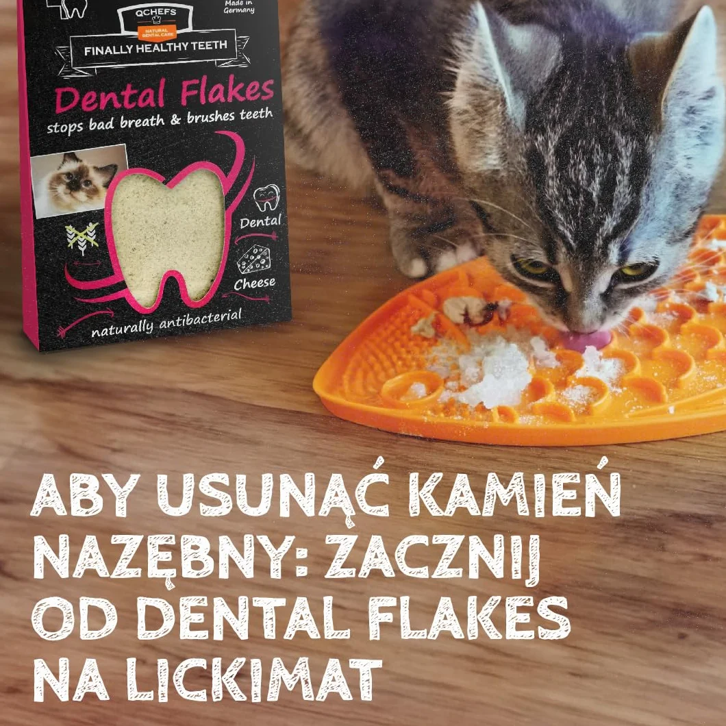 QCHEFS płatki plastrów do zębów dla kota maty do lizania z mokrą karmą