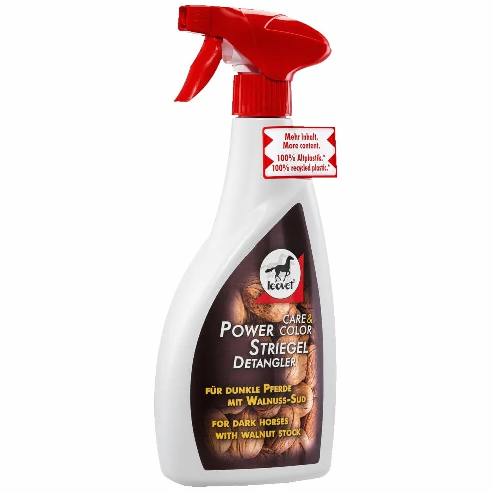 Leovet® Power Striegel orzech włoski 550 ml zgrzebka grzywna spray ogonie ciemne konie