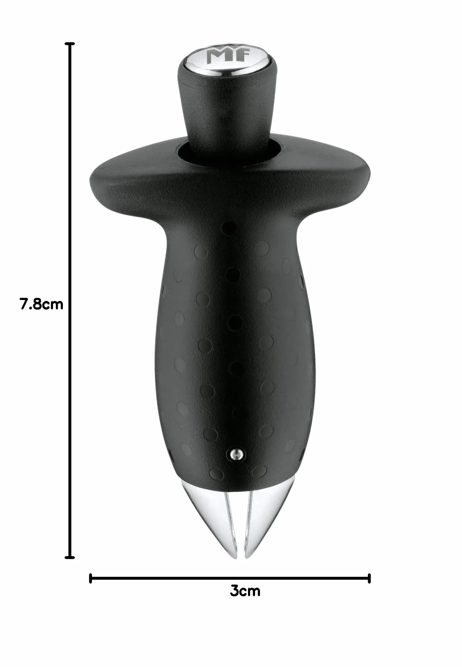 WMF Top Tools środek do usuwania pestek truskawek, 9,5 cm, stal nierdzewna, do usuwania pomidorów, nadaje się do mycia w zmywarce