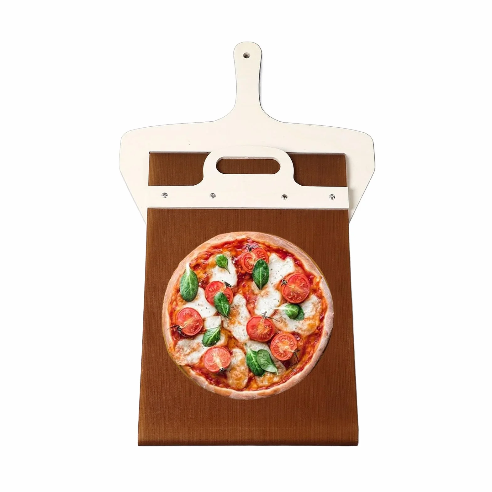 Łopata do Obierania Pizzy z rączką, Przesuwana łopata do Obierania Pizzy, Obieraczka do Pizzy, Lekki Wygodny Uchwyt, do Pieczenia Domowej Roboty Pizzy