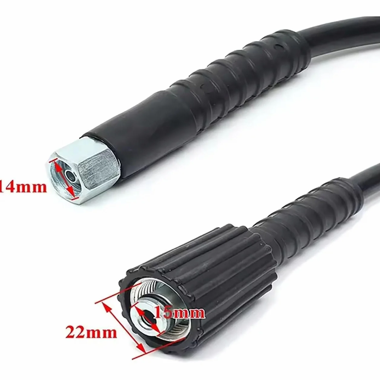 Pistolet wysokociśnieniowy z dyszą Vario i wężem 5 m 1/4" M22x1,5 – zamiennik do myjki wysokociśnieniowej Kärcher K2–K7 | ciśnienie robocze 155 bar, maks. 529 bar, 60 °C, regulowany strumień wody