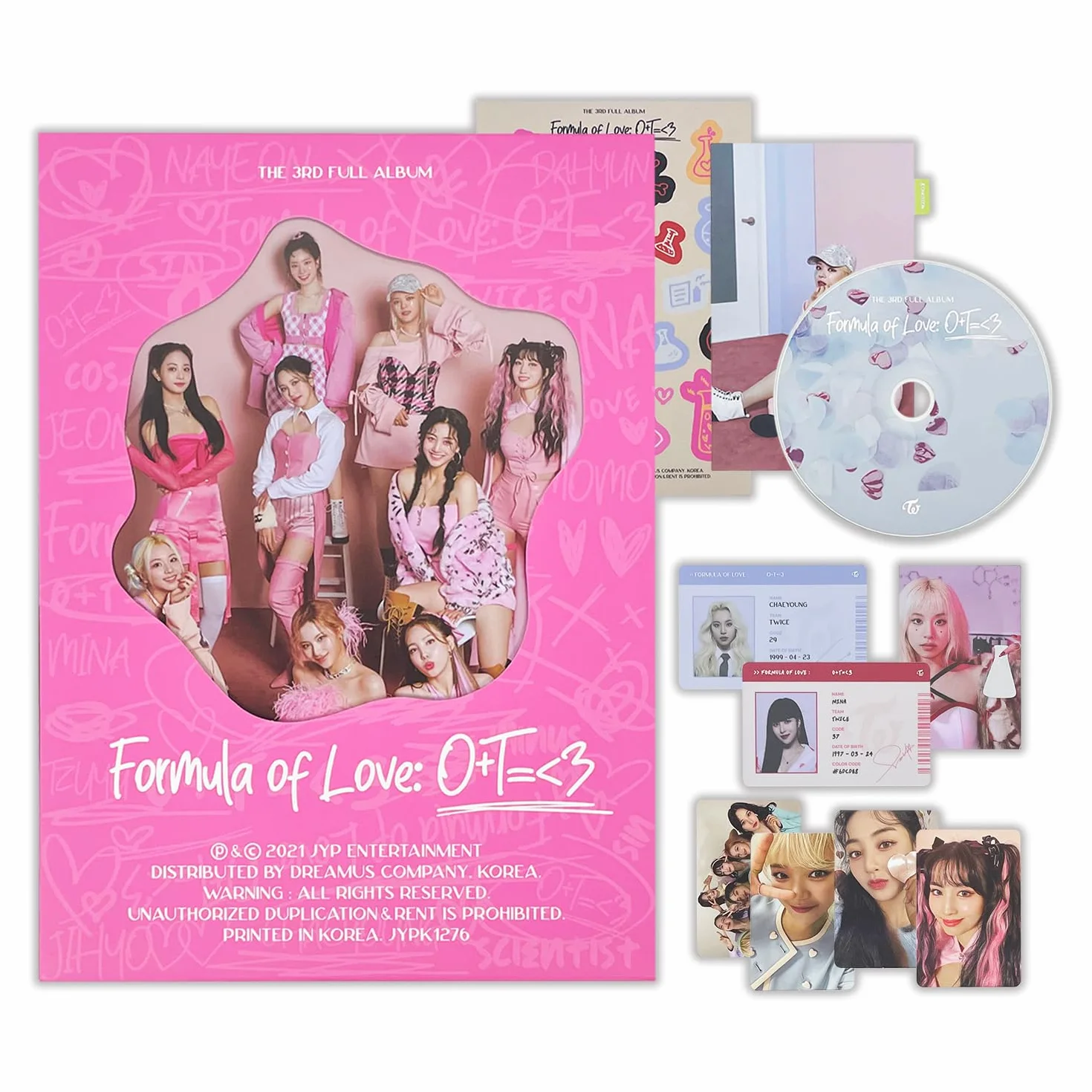 TWICE - THE 3RD ALBUM [Formuła miłości: O+T = < 3] (wersja eksplozji) fotoksiążka + CD-R + papier fotograficzny indeksowy + dowody tożsamości naukowców + naklejka D.I.Y + zdrapka złamana karta +