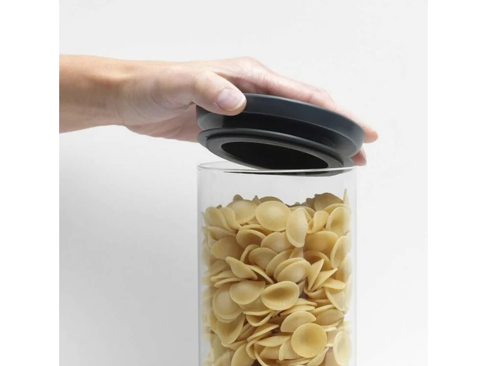 Brabantia Szklany pojemnik 0,3 l, pokrywka Dark Grey