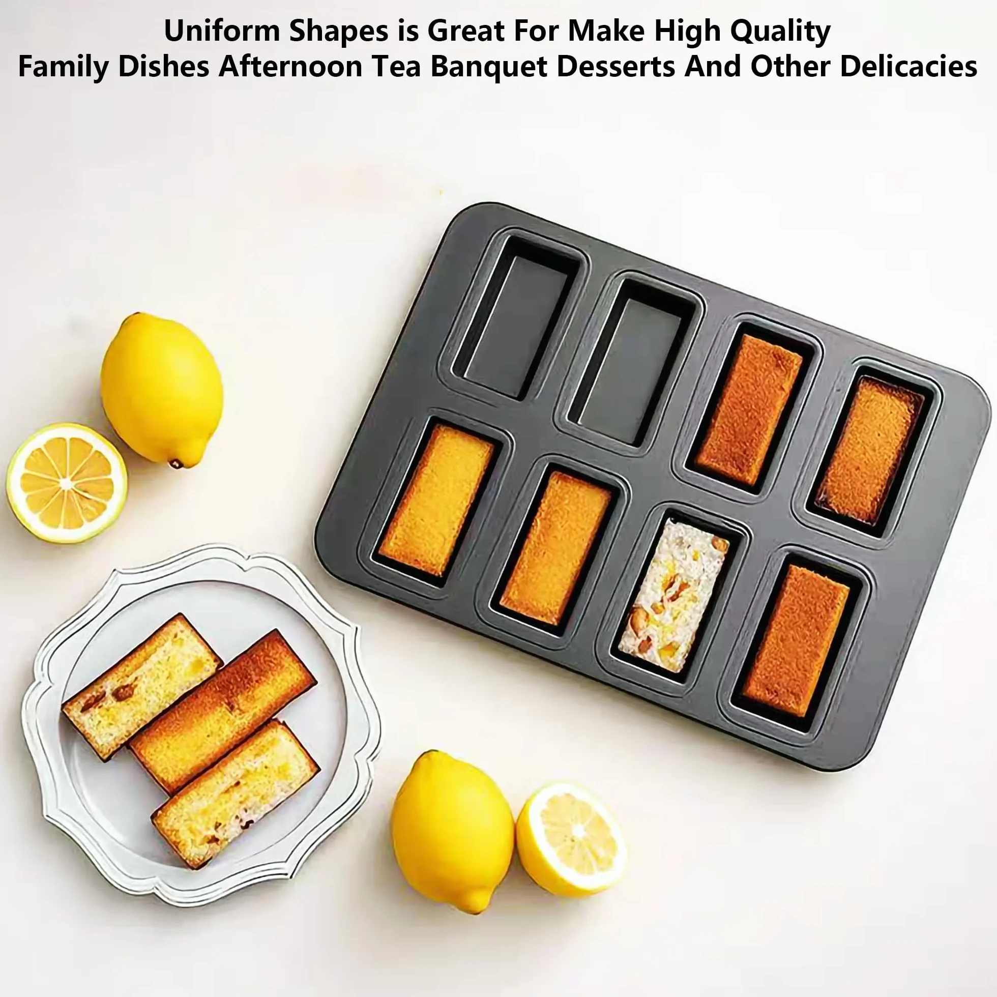Nieprzywierająca forma do pieczenia ze stali węglowej (8 Cavity Financier Baking Pan)