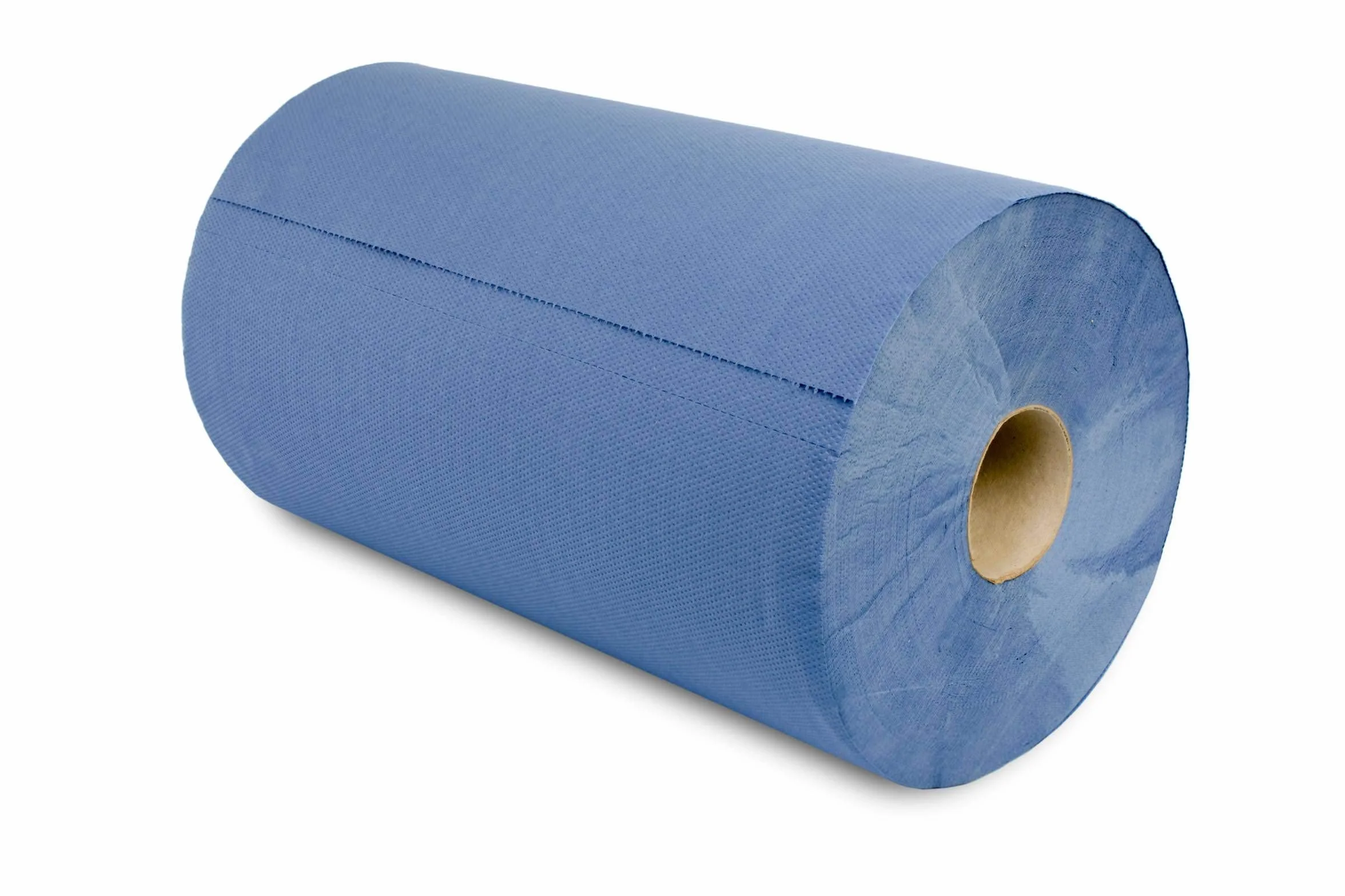 Funny 2 x rolka papieru do czyszczenia, 3-warstwowy niebieski papier z recyklingu, wysoka chłonność, tłoczona rolka papieru do warsztatu i przemysłu, ręczniki papierowe niebieskie, 36 cm, ręczniki
