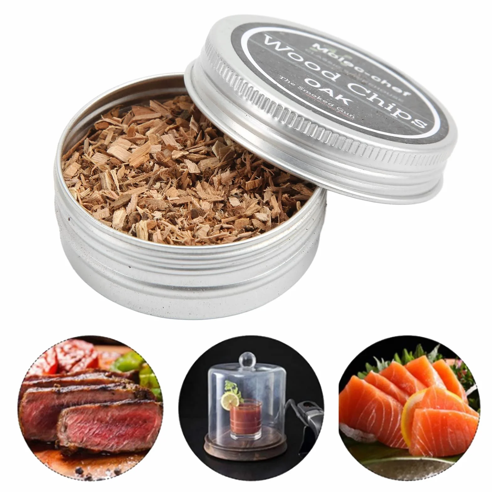 Zestaw do Palenia Whisky 8 Sztuk Whisky Wood Smoking Chip Koktajl Smoker Kit Smoker Chips do Wędzonych Napojów