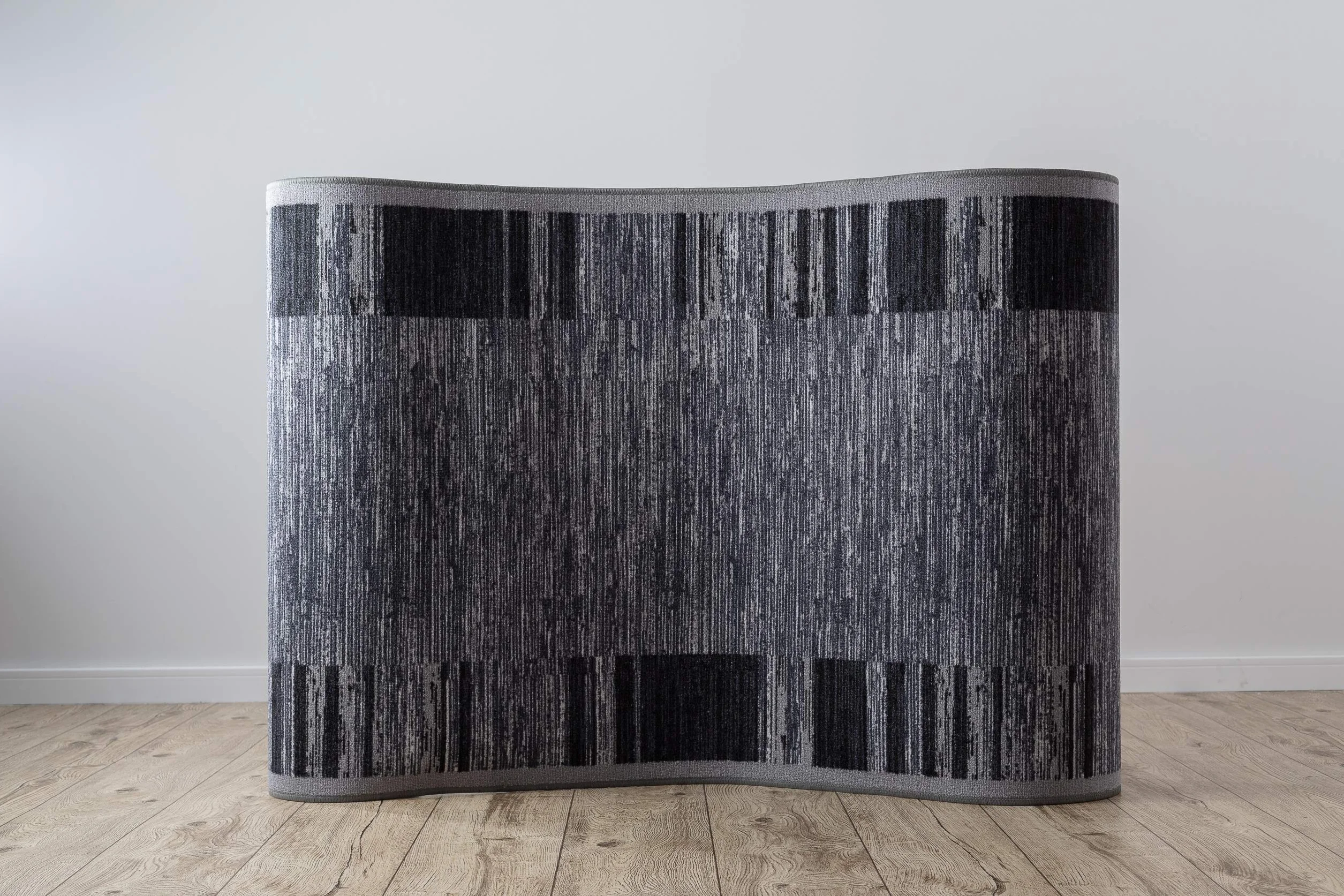 rugsx Adagio antypoślizgowy bieżnik dywanowy szary - nowoczesny krótki włos do kuchni, korytarza i salonu, towar sprzedawany na metry, 80x110 cm
