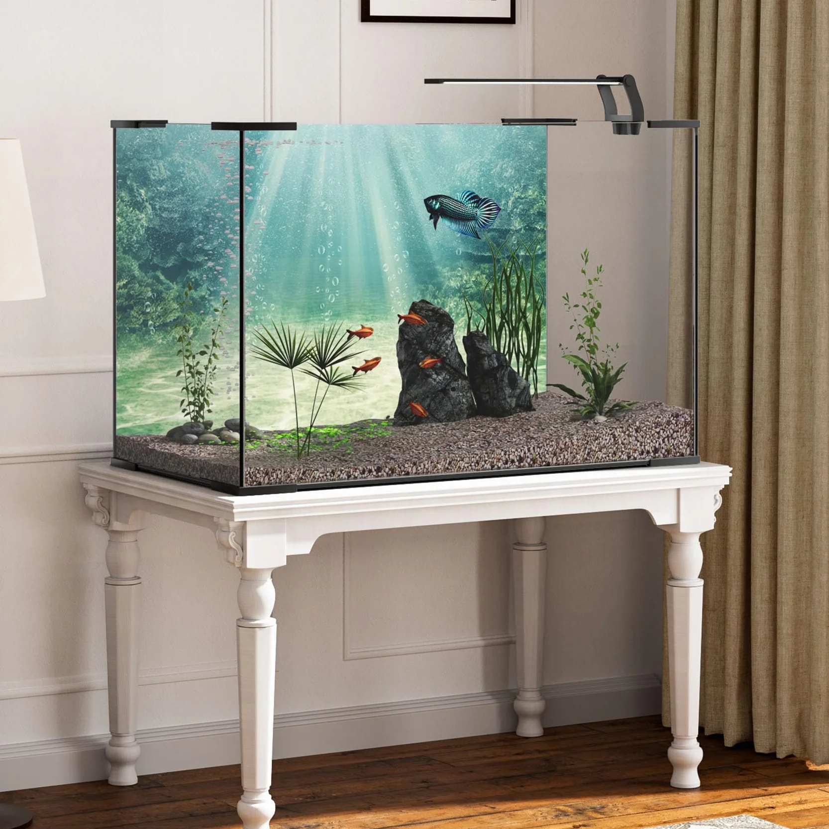 120 x 50 cm tło akwarium roślina wodna bańka podwodna podłoga oceanu akwarium plakat tło winylowe tło