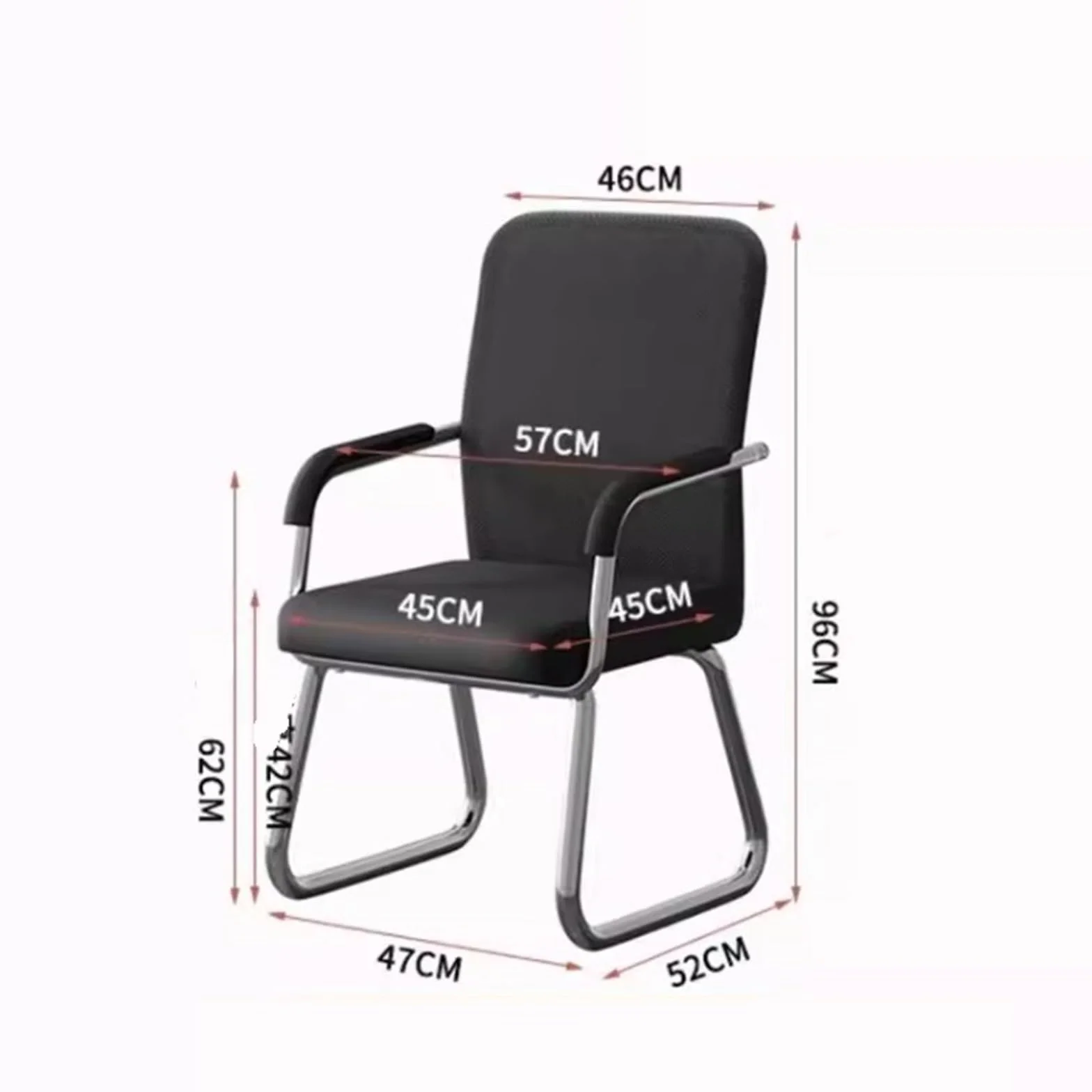 Ergonomiczne, zielone krzesło biurowe, oddychające, siatkowe, z podłokietnikami i chromowaną podstawą, wygodne krzesło komputerowe do użytku domowego i biurowego