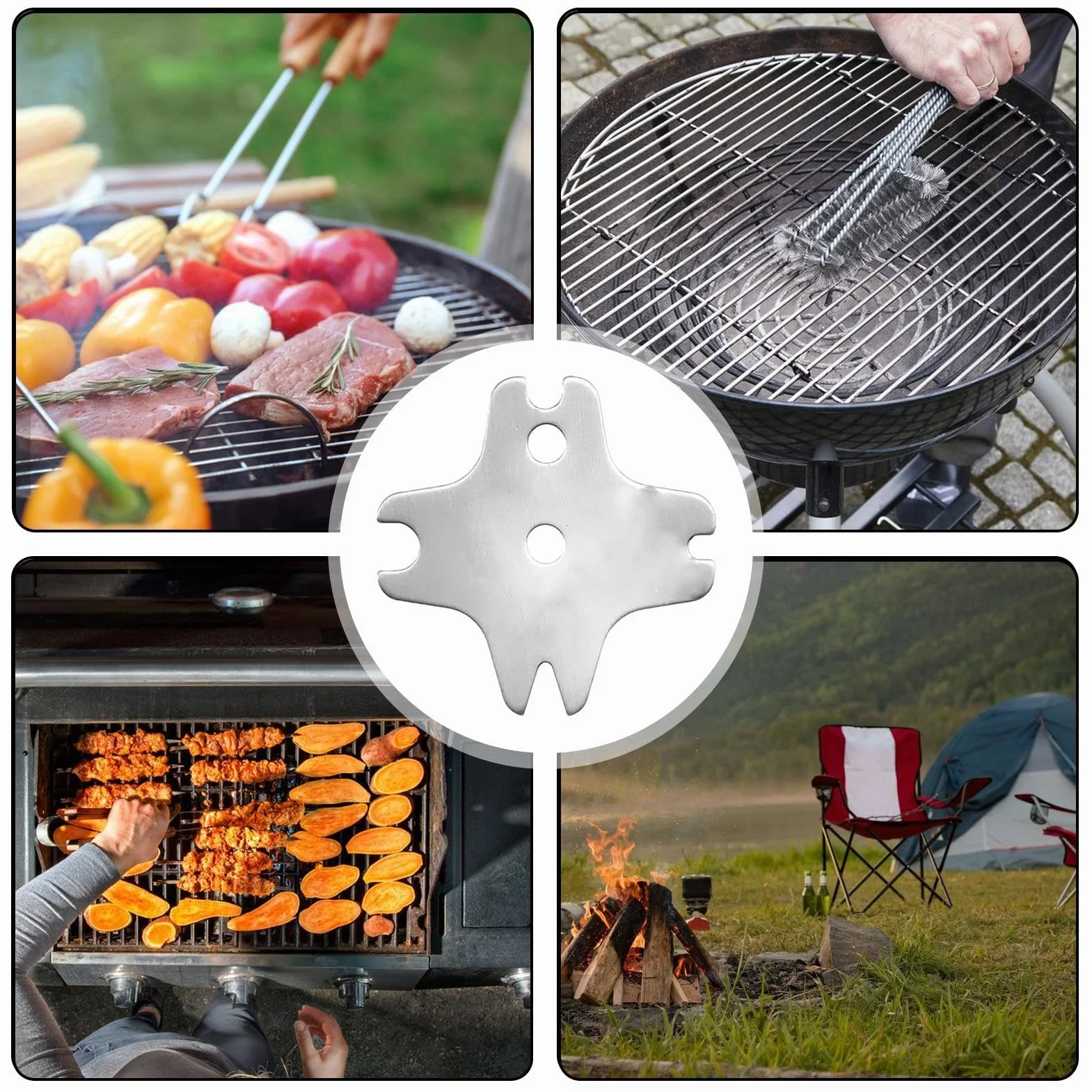 Skrobak do grillowania do czyszczenia grilla, narzędzie do czyszczenia grilla, narzędzie do czyszczenia grilla, zamiennik szczotki do grilla na węgiel drzewny, grill elektryczny