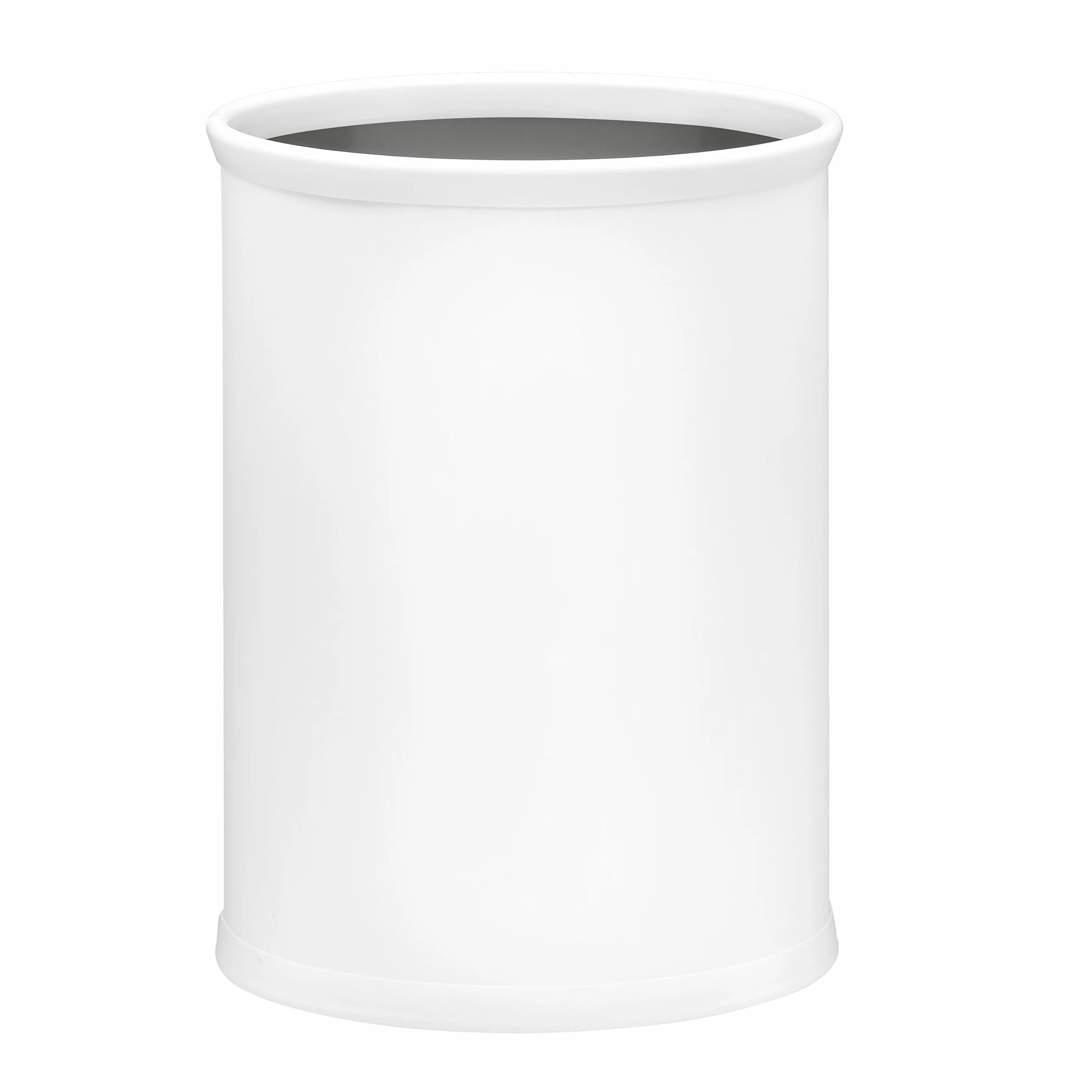 Kraftware Owalny kosz na śmieci, biały, 35,6 cm (35,
