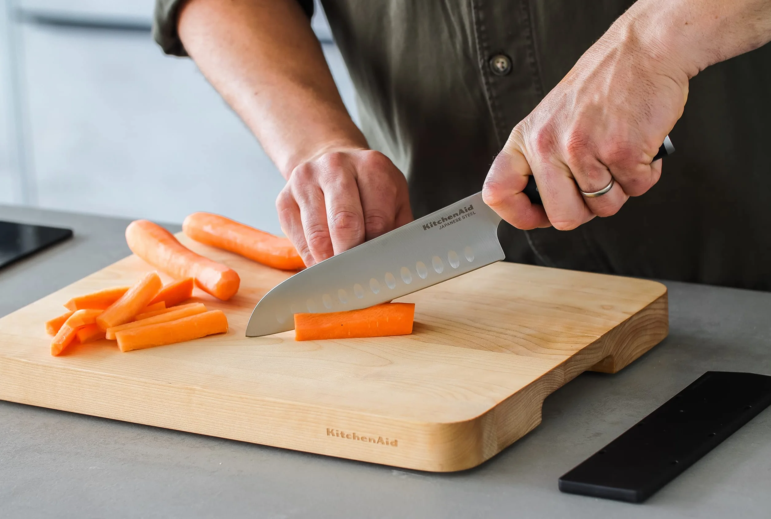 KitchenAid Gourmet Santoku Nóż, ostra japońska stal 420J2, 18 cm / 7 cali