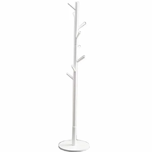 Wieszak na ubrania dla dzieci – garderoba podłogowa do przedszkola – prosty, biały wieszak na ubrania i przechowywanie akcesoriów – rozmiar 175 x 35 cm – idealny do odzieży dziecięcej