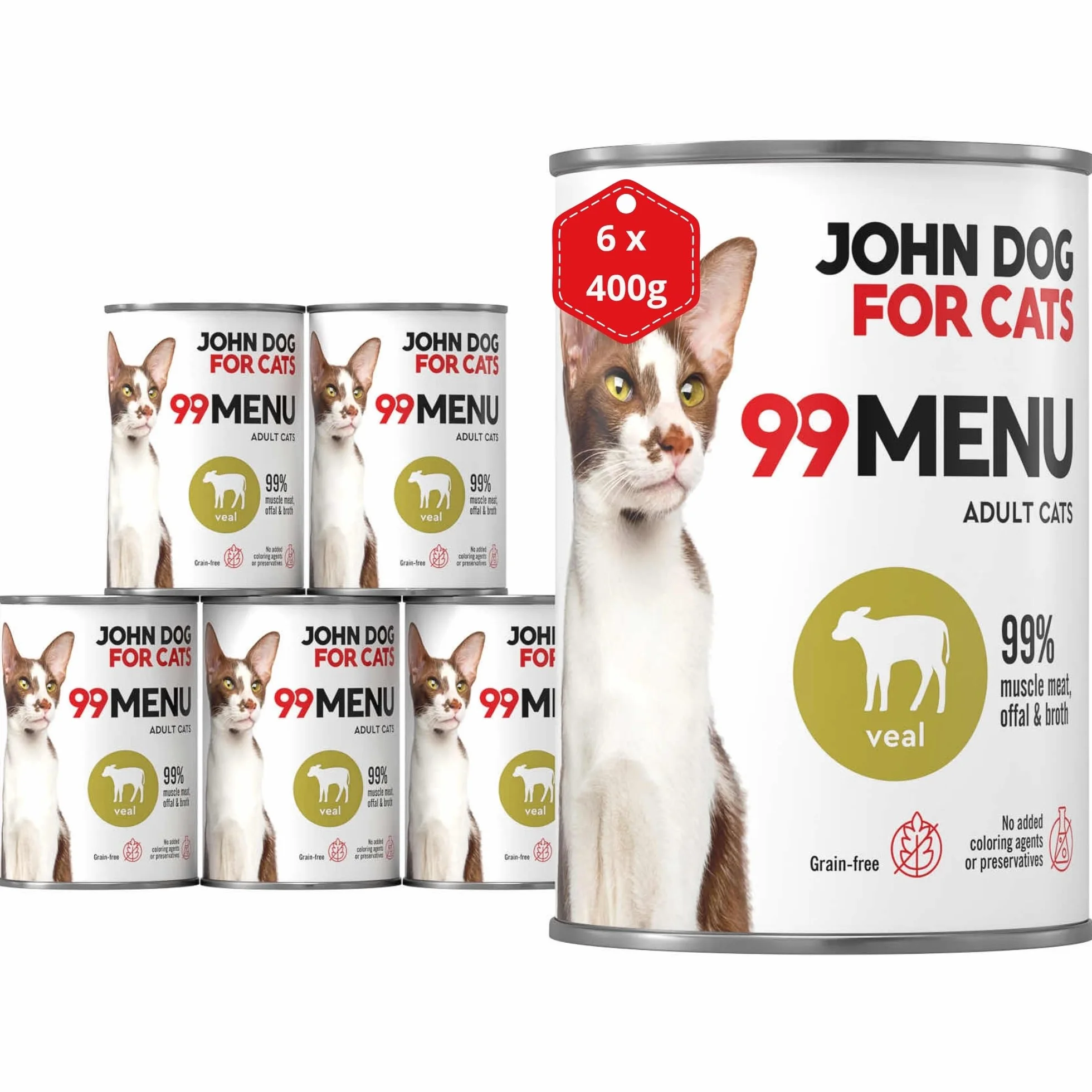 JOHN DOG KARMA MOKRA DLA KOTÓW DOROSŁY CIELĘCINA 400g*6