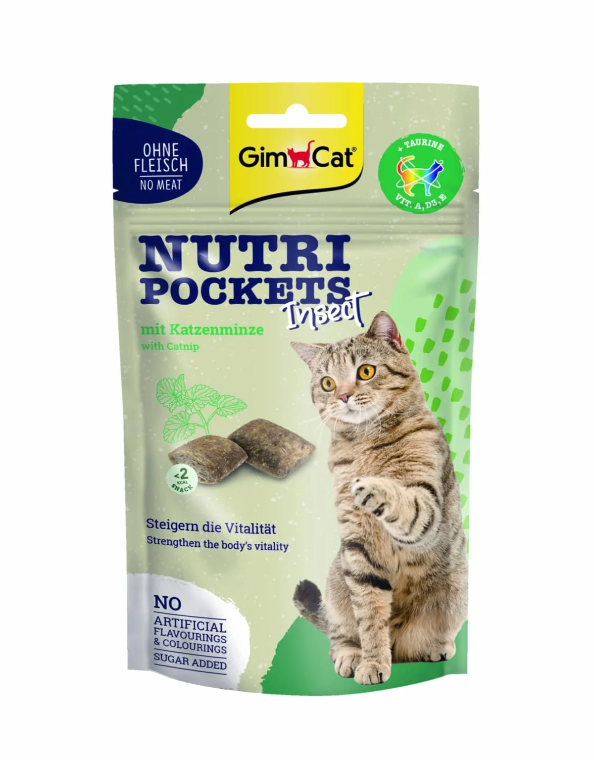 GimCat Nutri Pockets insekty i kocimiętka chrupiąca przekąska dla kota 60 g