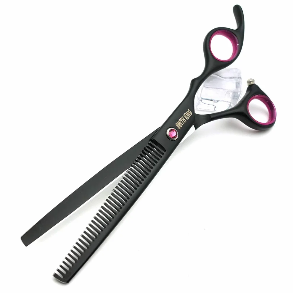 Zestaw nożyczek do pielęgnacji psów 18 cm 4 sztuki proste przerzedzające zakrzywione