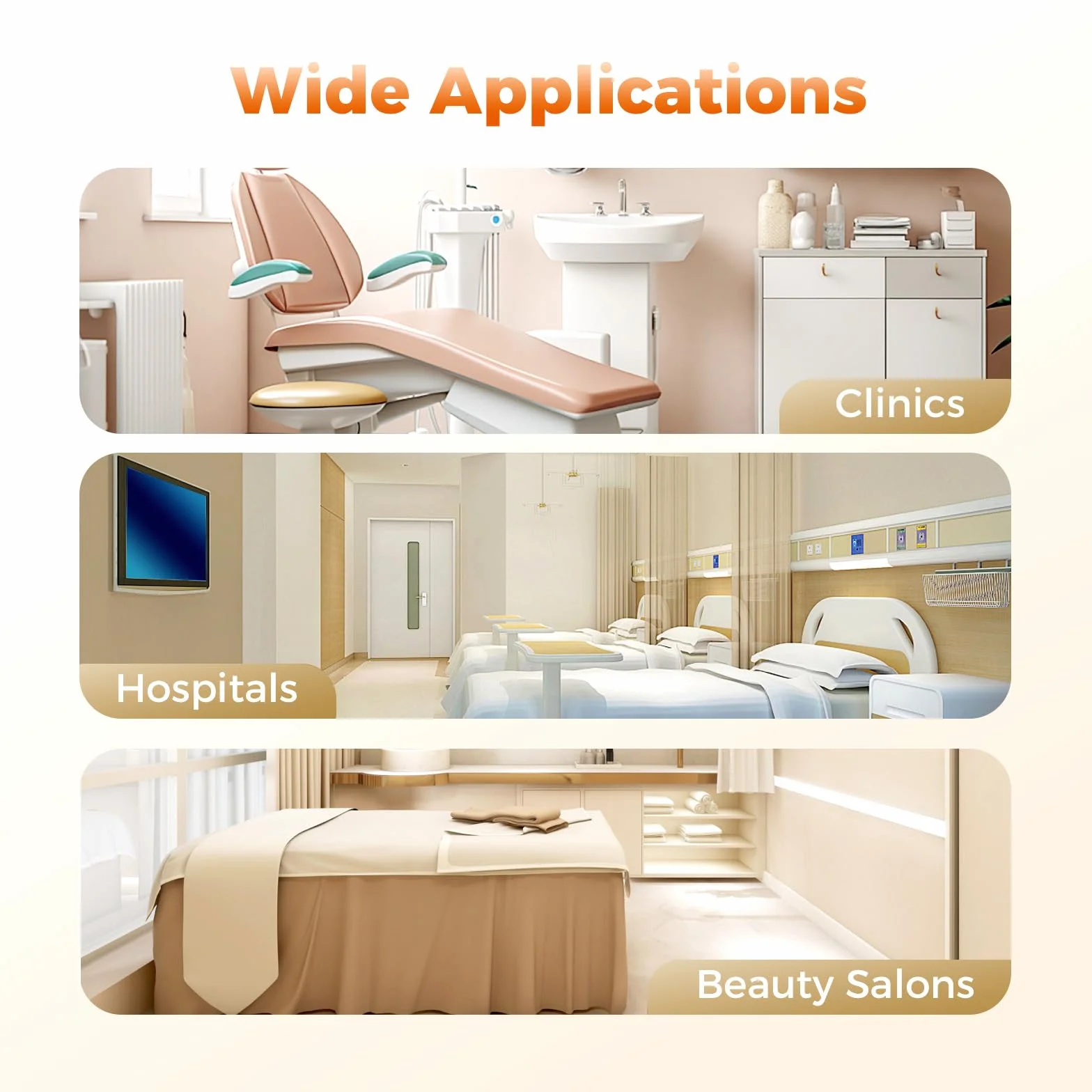 Dental wózek na narzędzia, biały, wózek pomocniczy, stolik pomocniczy, Three Layers, mobilny wózek na kółkach dla dentysty, wózek