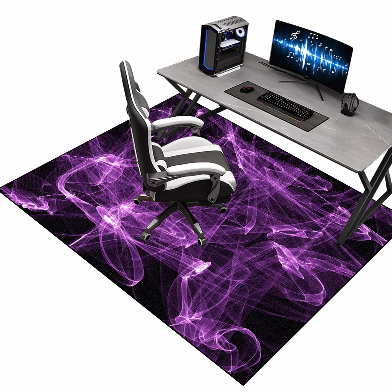 Gaming Dywan Krzesło 170 x 230 cm Mata na krzesło komputerowe, mata na krzesło biurowe, dywan do gier, podłoga, mata na krzesło inwalidzkie, mata wielofunkcyjna mata ochronna
