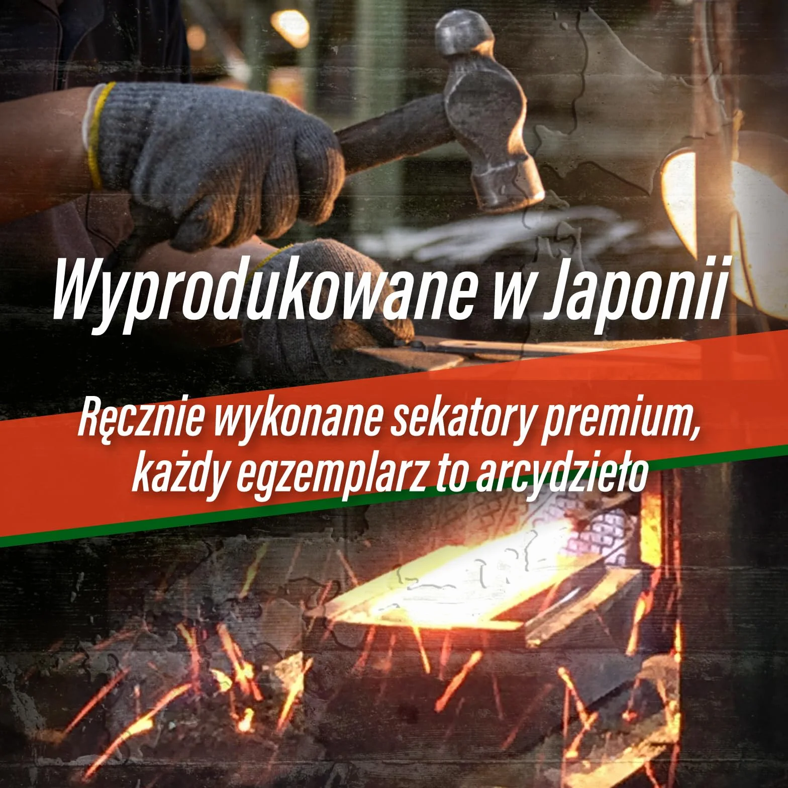 SUIZAN Kowadełkowy Sekator do gałęzi 465mm - Japońskie profesjonalne Kompakt 620g Lekki Narzędzia ogrodnicze