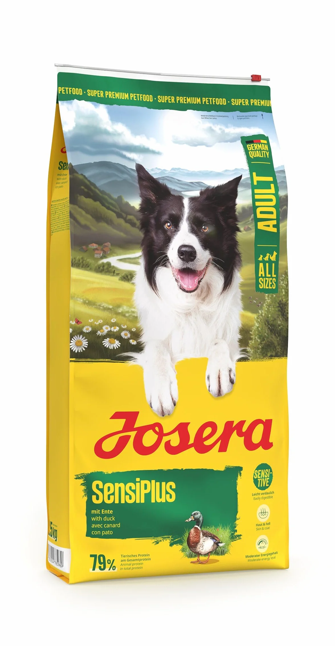 JOSERA Adult SensiPlus sucha karma dla dorosłych wrażliwych psów kaczka i ryż 12,5 kg bezglutenowa