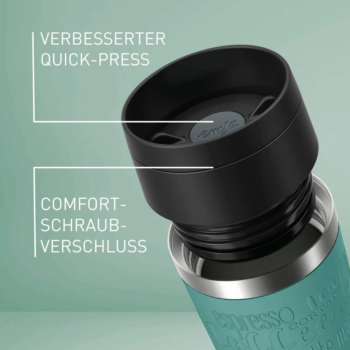 Emsa Travel Mug Classic Kubek Termiczny, Zielony, 360 ml