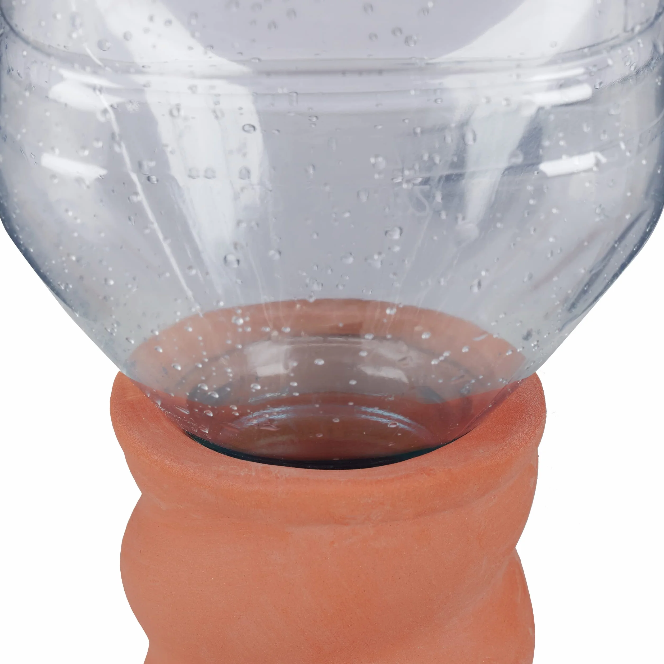 Relaxdays Zestaw 6 stożków glinianych, stożek do podlewania butelek PET o pojemności 1,5 l, do roślin pokojowych i skrzynek balkonowych, terakota