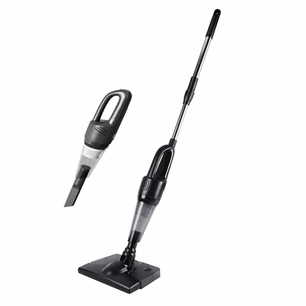 Bezprzewodowe Pionowe Odkurzacze Na Suche I Mokre Z Mopą, 14000pa Odkurzacze Miotła Lekki Mop 2 w 1, 2 Regulowane Prędkości, Pionowy Odkurzacz Domowy Do Twardej Podłogi Zwierzęta Domowe (Czarny)