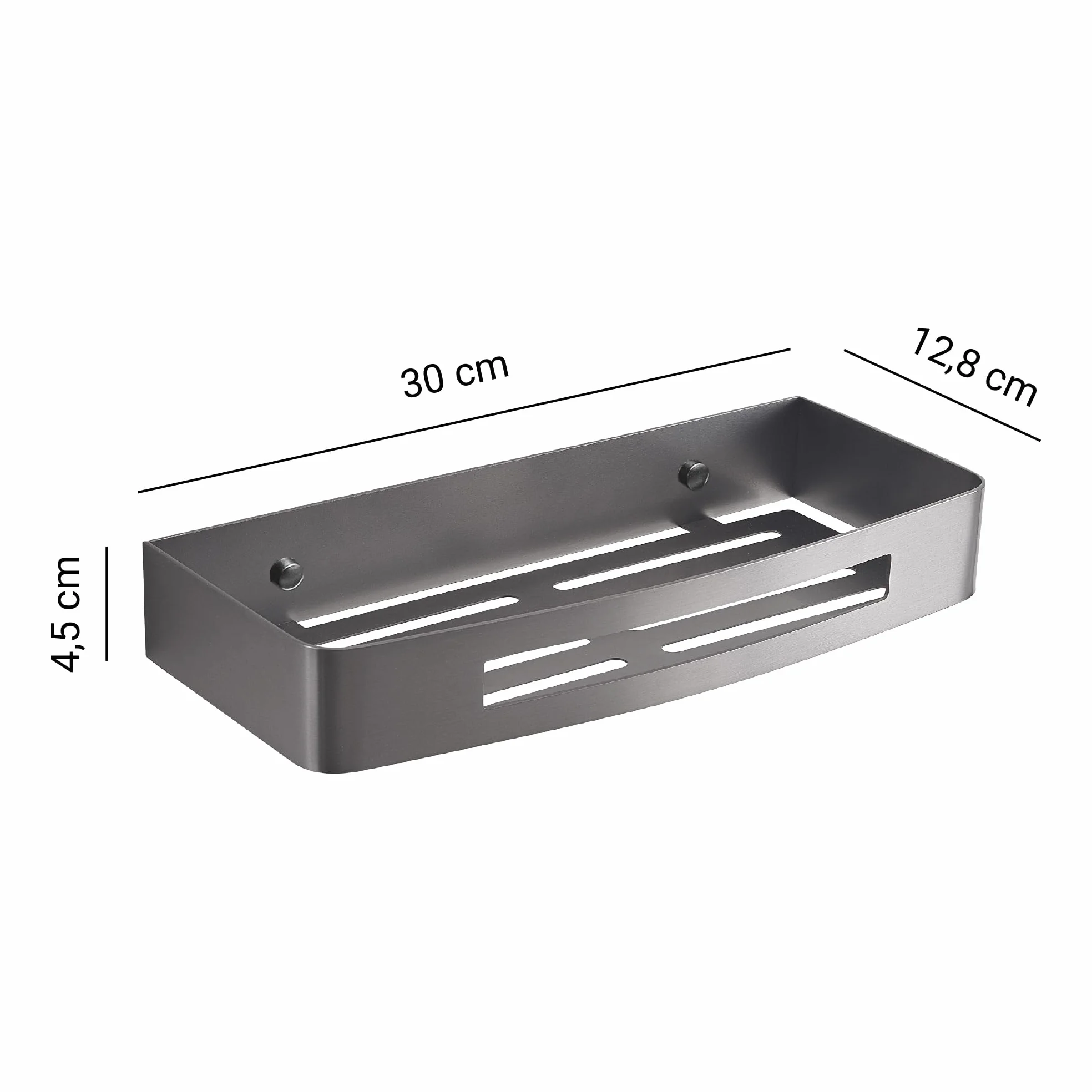 Gedy Nerva Prostokątny uchwyt na przedmioty Gun Metal