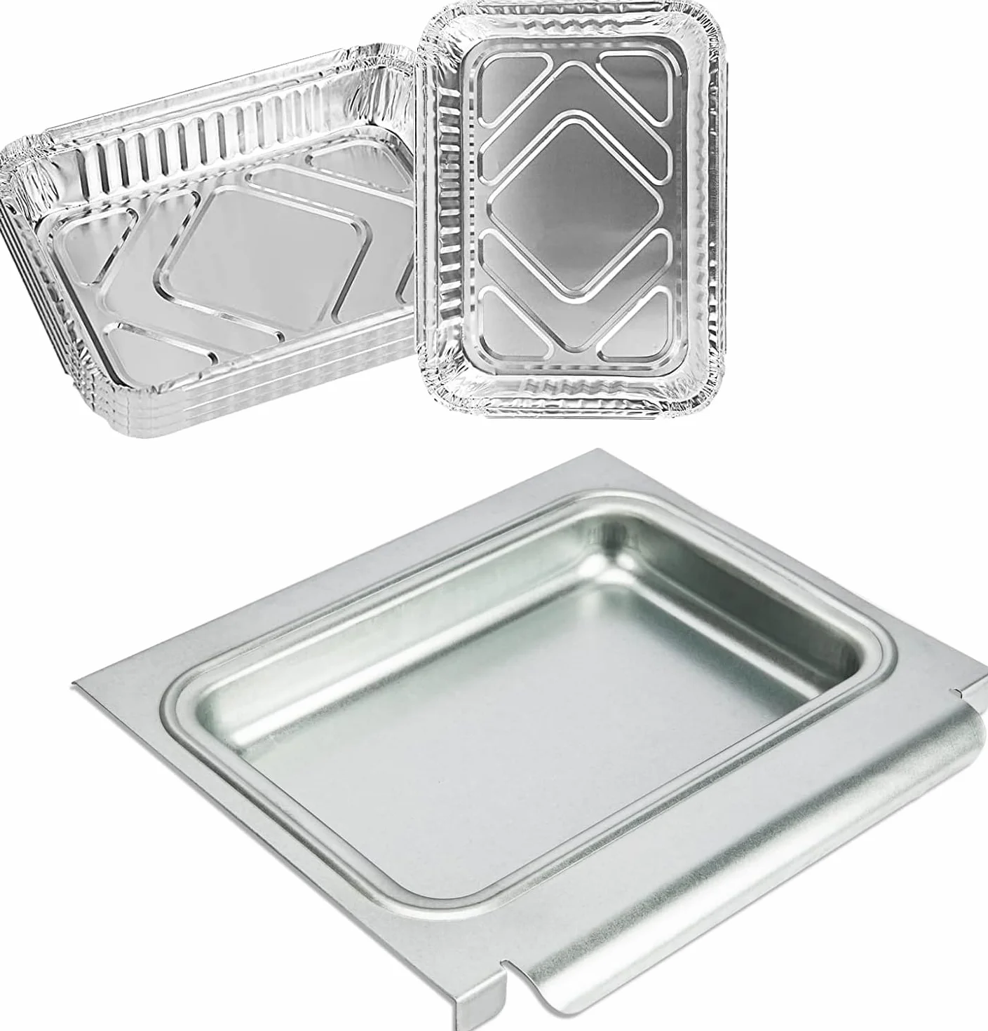 GFTIME 67047 tacki ociekowe do grilla Weber Spirit I II 200/300, Genesis I/II LX200/300, tacka ociekowa do Weber Traveler z aluminium Liner 6415, aluminiowe tacki ociekowe do Weber 67047, 6415, 83156