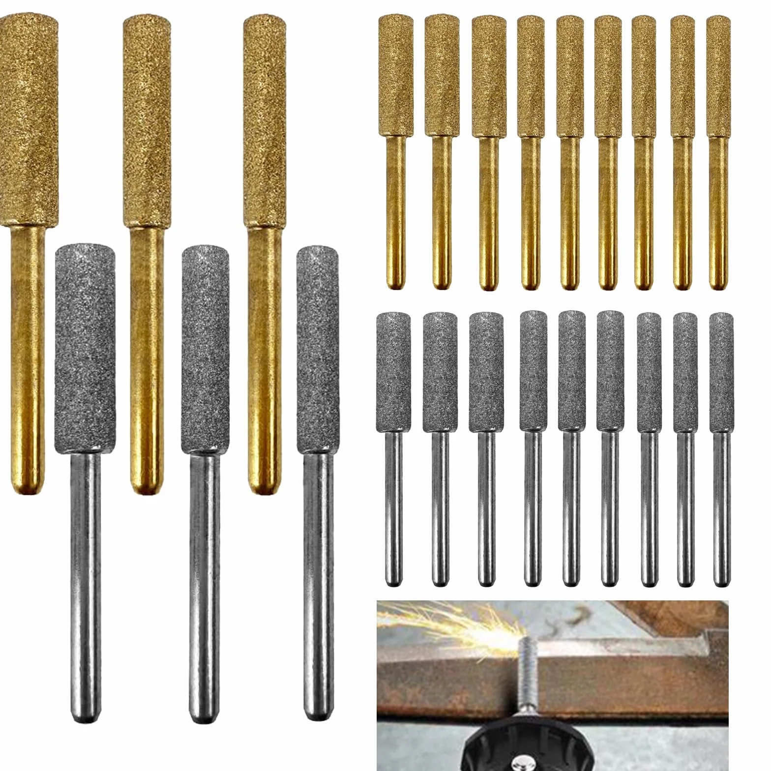 Diamentowa ostrzałka do piły łańcuchowej, 24 sztuki, 3 różne rozmiary 4/4,8/5,5 mm, do piły łańcuchowej, ostrzałka do piły łańcuchowej, ostrzałka do ostrzenia i szlifowania