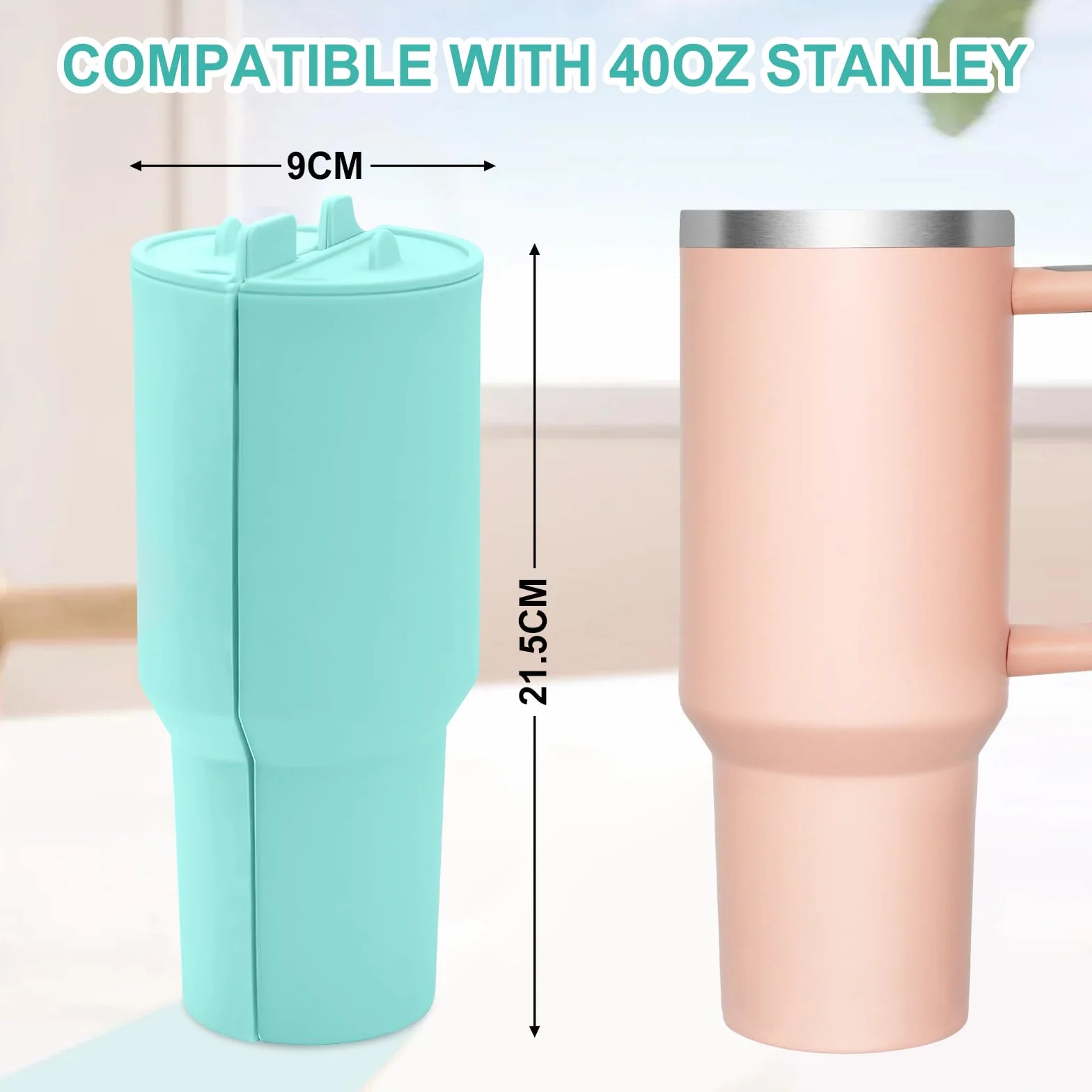 Silikonowy Separator 2 w 1 do Kubka Termicznego Stanley 1200 ml, Podwójna Ścianka Oddzielająca Kubków Kawy 40 oz, Bez BPA, Wielokrotnego Użytku, Łatwy do Czyszczenia, Rozdzielacz Tumbler