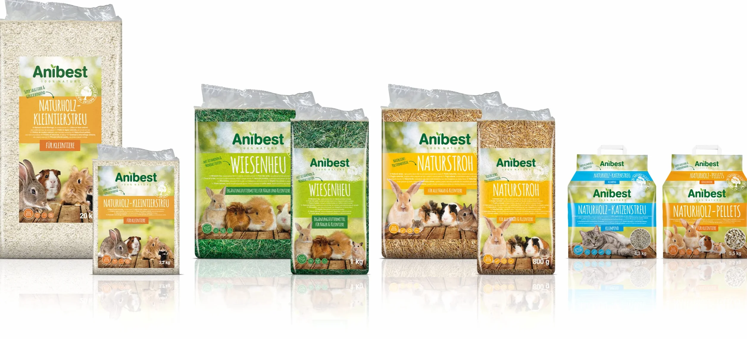Anibest Naturalna słoma, żwirek dla małych zwierząt 100% naturalny ściółka dla gryzoni i królików